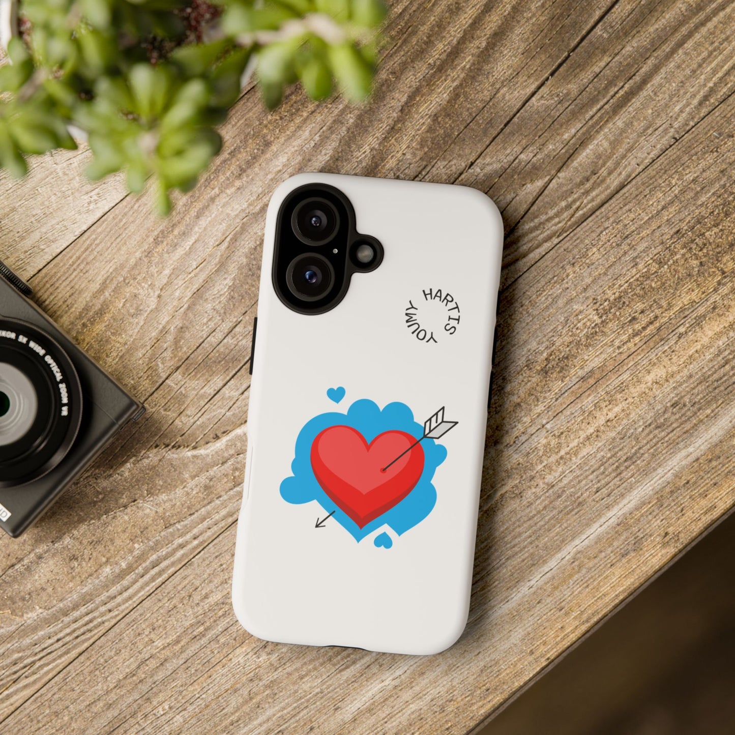 Cute Heart Phone Case, Tough Phone Cover, Valentine's Day Gift, Fun Tech Accessory, Love Themed Case, Heart Design Protectors