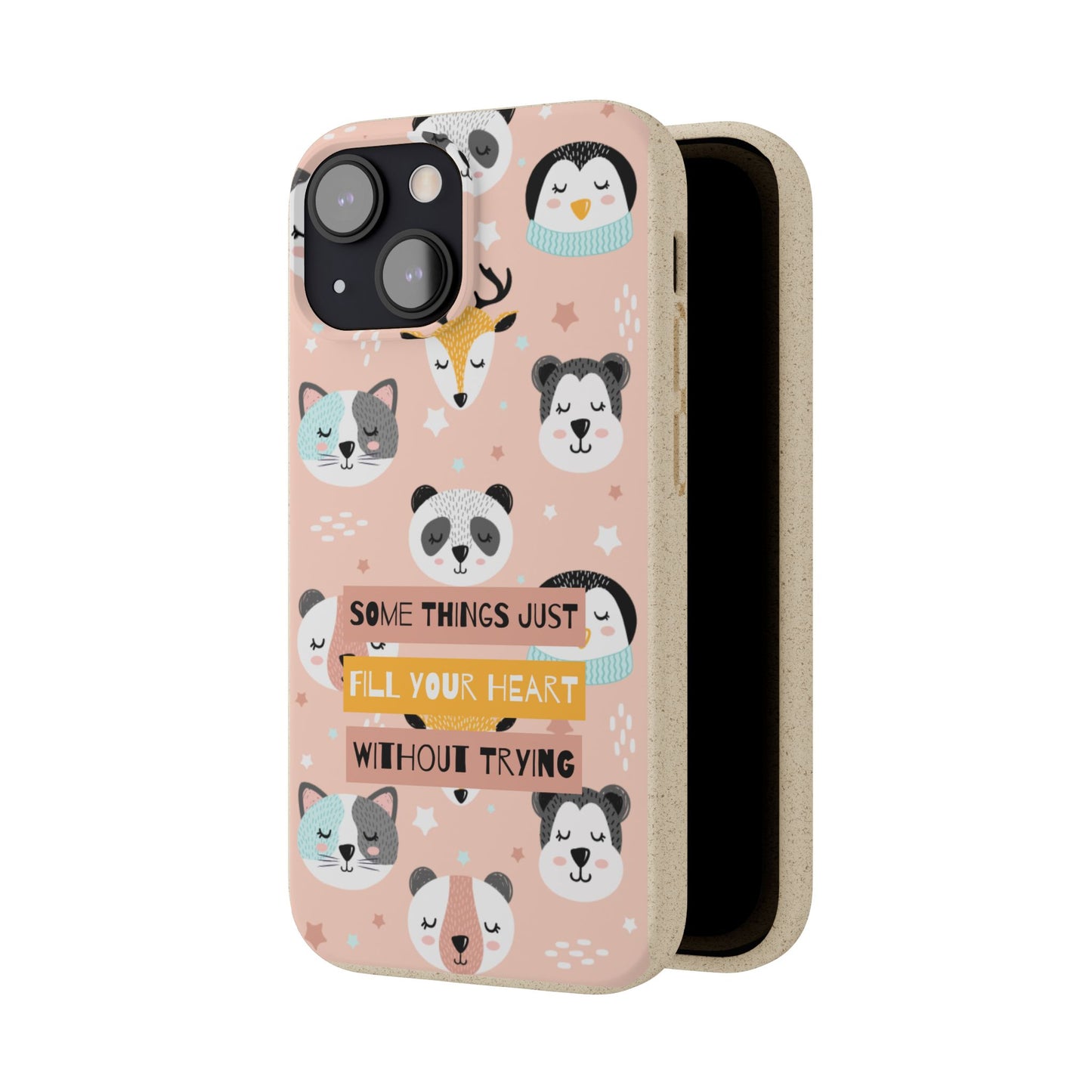 Cute Animal Biodegradable Phone Case, Eco-Friendly Gift, Sustainable Case, Nature Lover Accessory, Cute Phone Cover