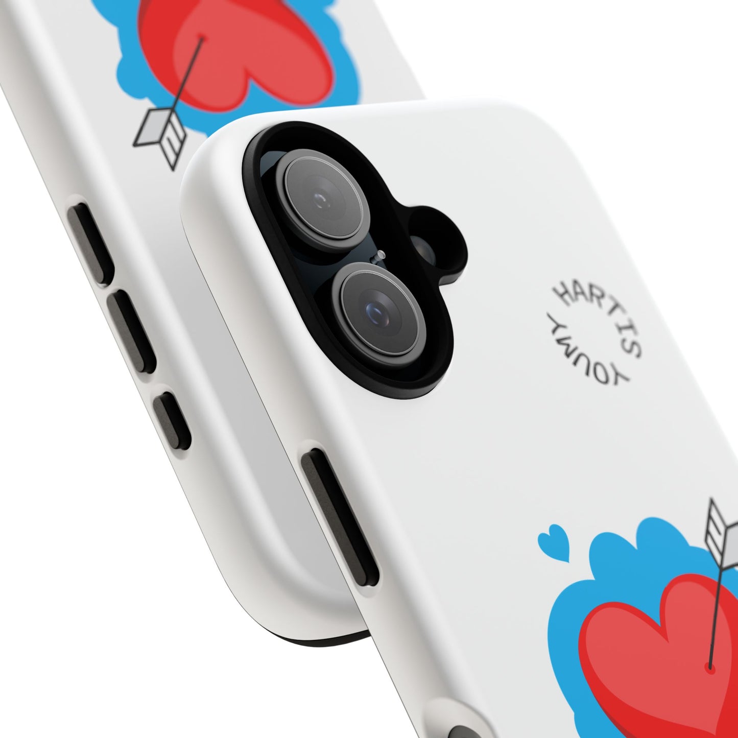 Cute Heart Phone Case, Tough Phone Cover, Valentine's Day Gift, Fun Tech Accessory, Love Themed Case, Heart Design Protectors