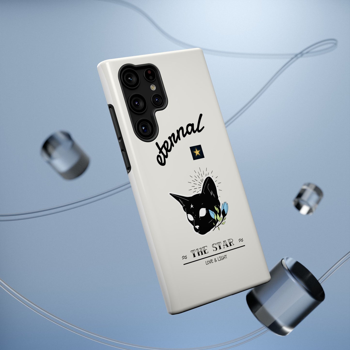 Eternal Star Cat Phone Case - Impact-Resistant, Gift for Cat Lovers, Trendy Accessory, Customizable Design, Modern Phone Protection