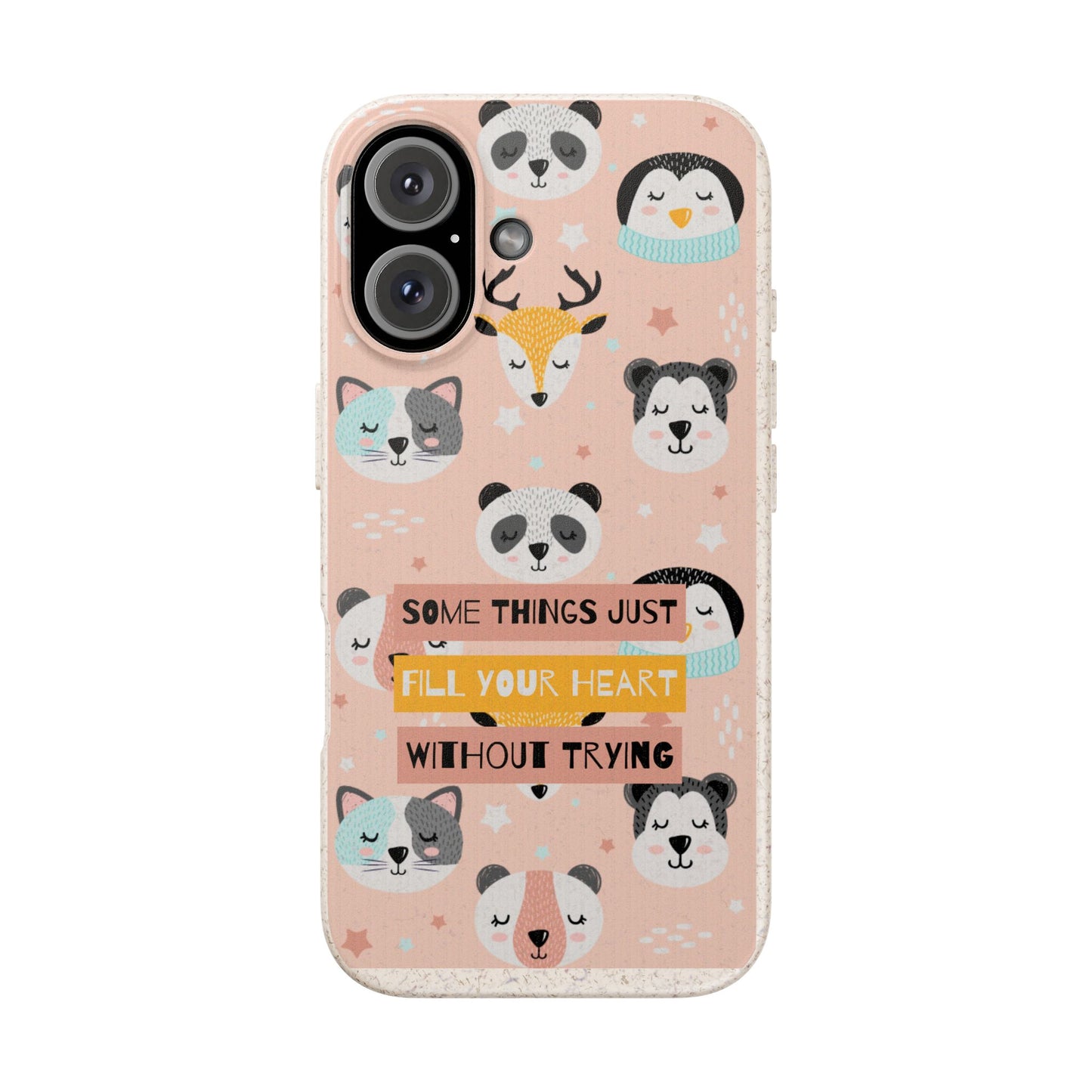 Cute Animal Biodegradable Phone Case, Eco-Friendly Gift, Sustainable Case, Nature Lover Accessory, Cute Phone Cover