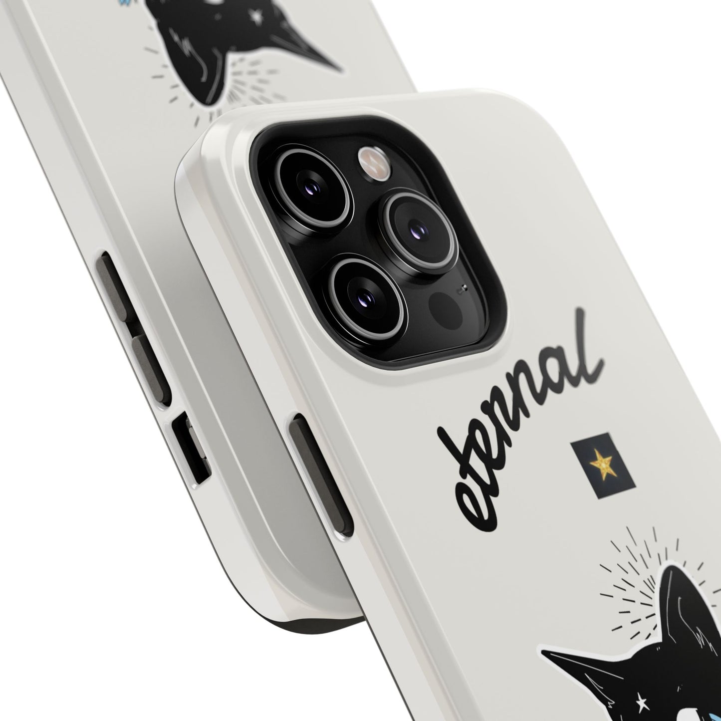 Eternal Star Cat Phone Case - Impact-Resistant, Gift for Cat Lovers, Trendy Accessory, Customizable Design, Modern Phone Protection