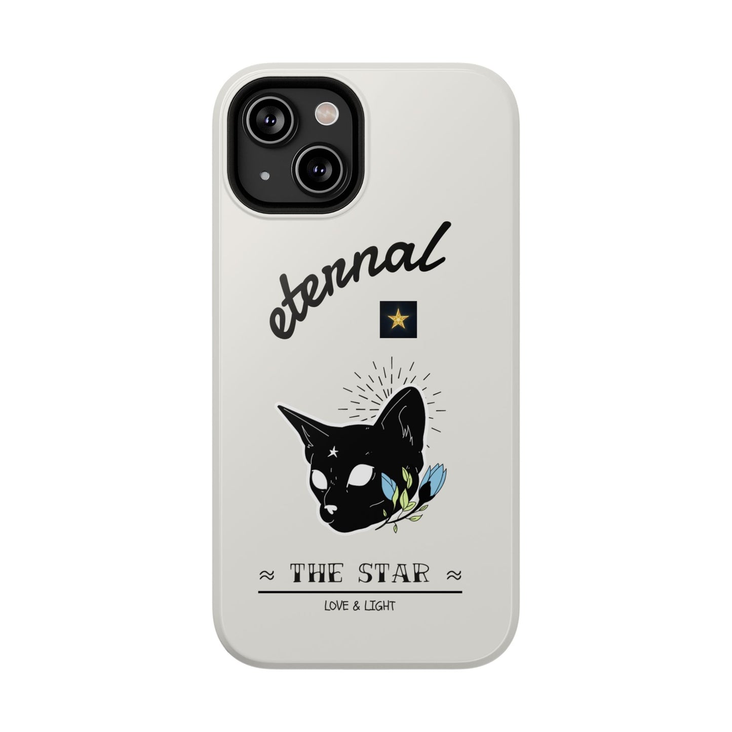 Eternal Star Cat Phone Case - Impact-Resistant, Gift for Cat Lovers, Trendy Accessory, Customizable Design, Modern Phone Protection
