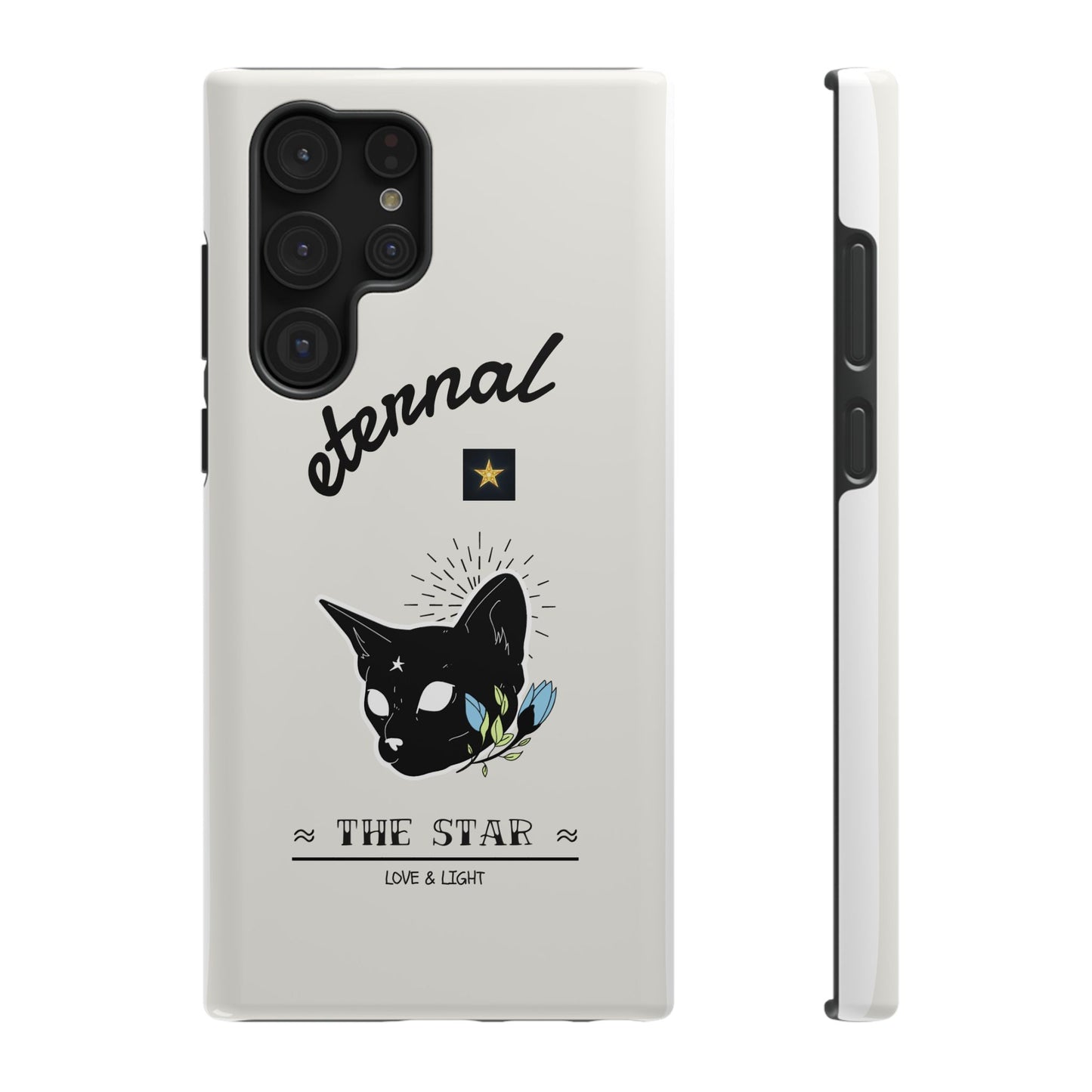 Eternal Star Cat Phone Case - Impact-Resistant, Gift for Cat Lovers, Trendy Accessory, Customizable Design, Modern Phone Protection