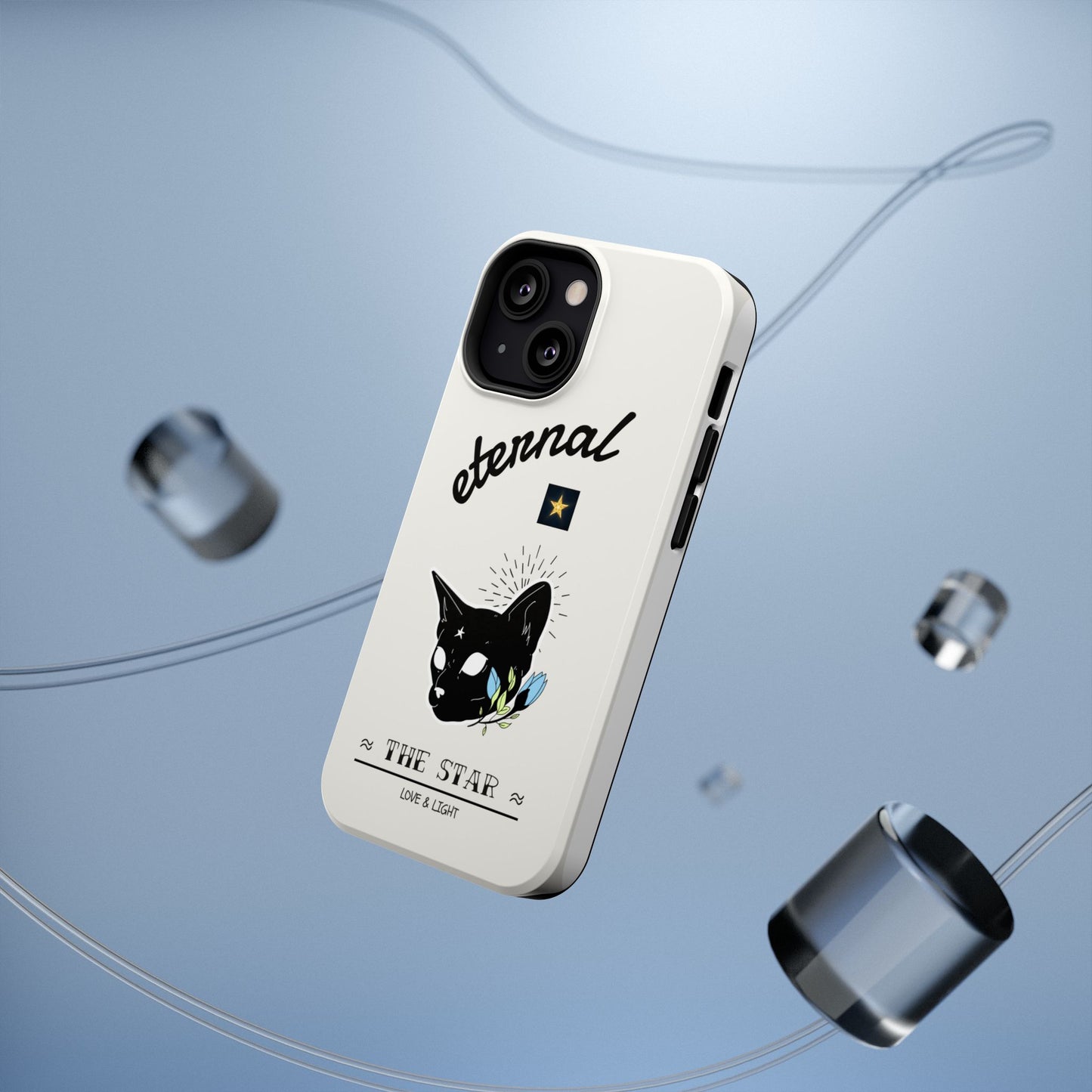 Eternal Star Cat Phone Case - Impact-Resistant, Gift for Cat Lovers, Trendy Accessory, Customizable Design, Modern Phone Protection