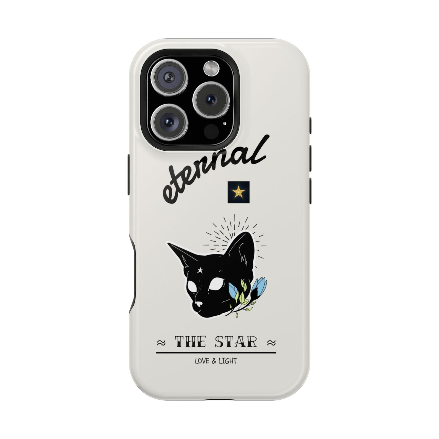 Eternal Star Cat Phone Case - Impact-Resistant, Gift for Cat Lovers, Trendy Accessory, Customizable Design, Modern Phone Protection