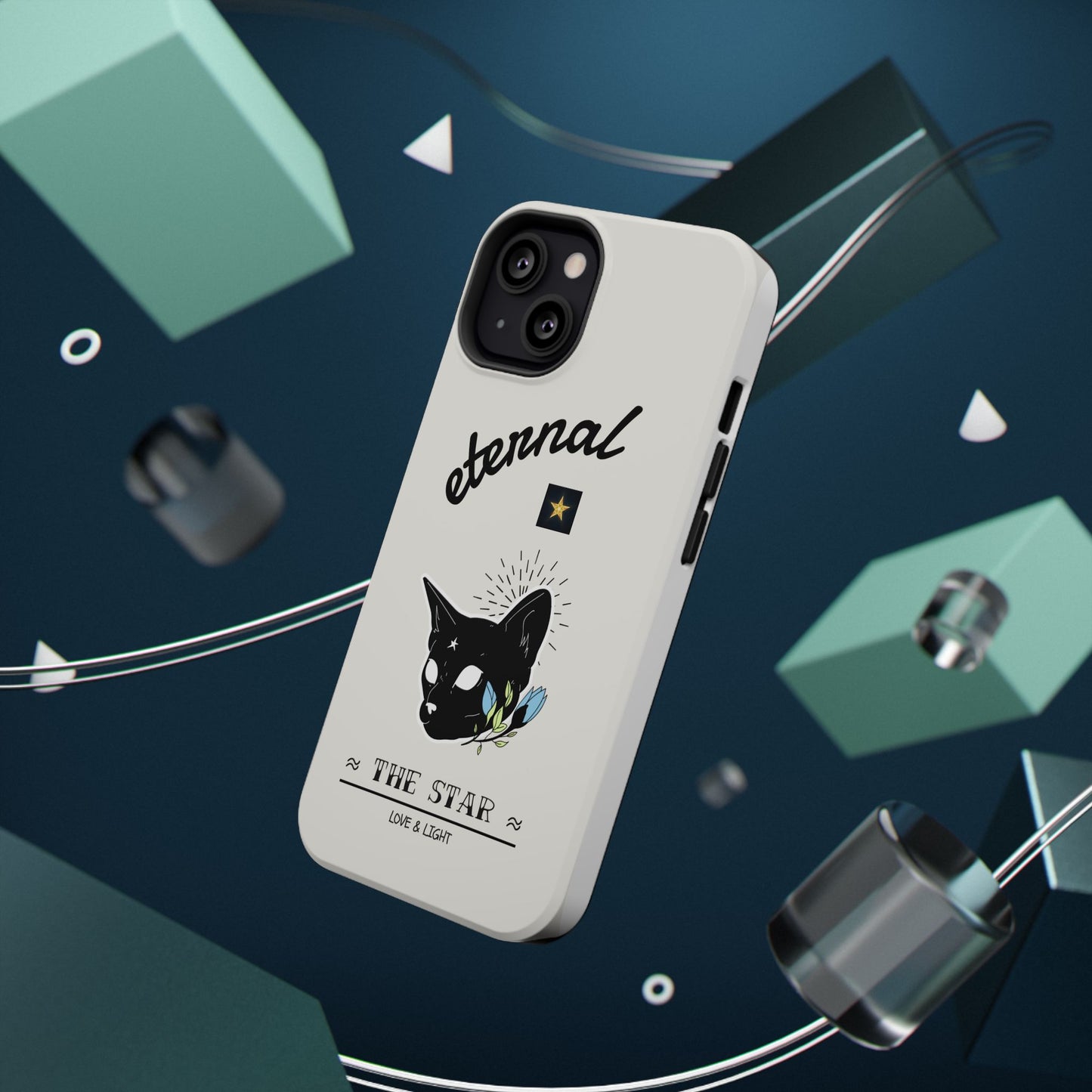 Eternal Star Cat Phone Case - Impact-Resistant, Gift for Cat Lovers, Trendy Accessory, Customizable Design, Modern Phone Protection