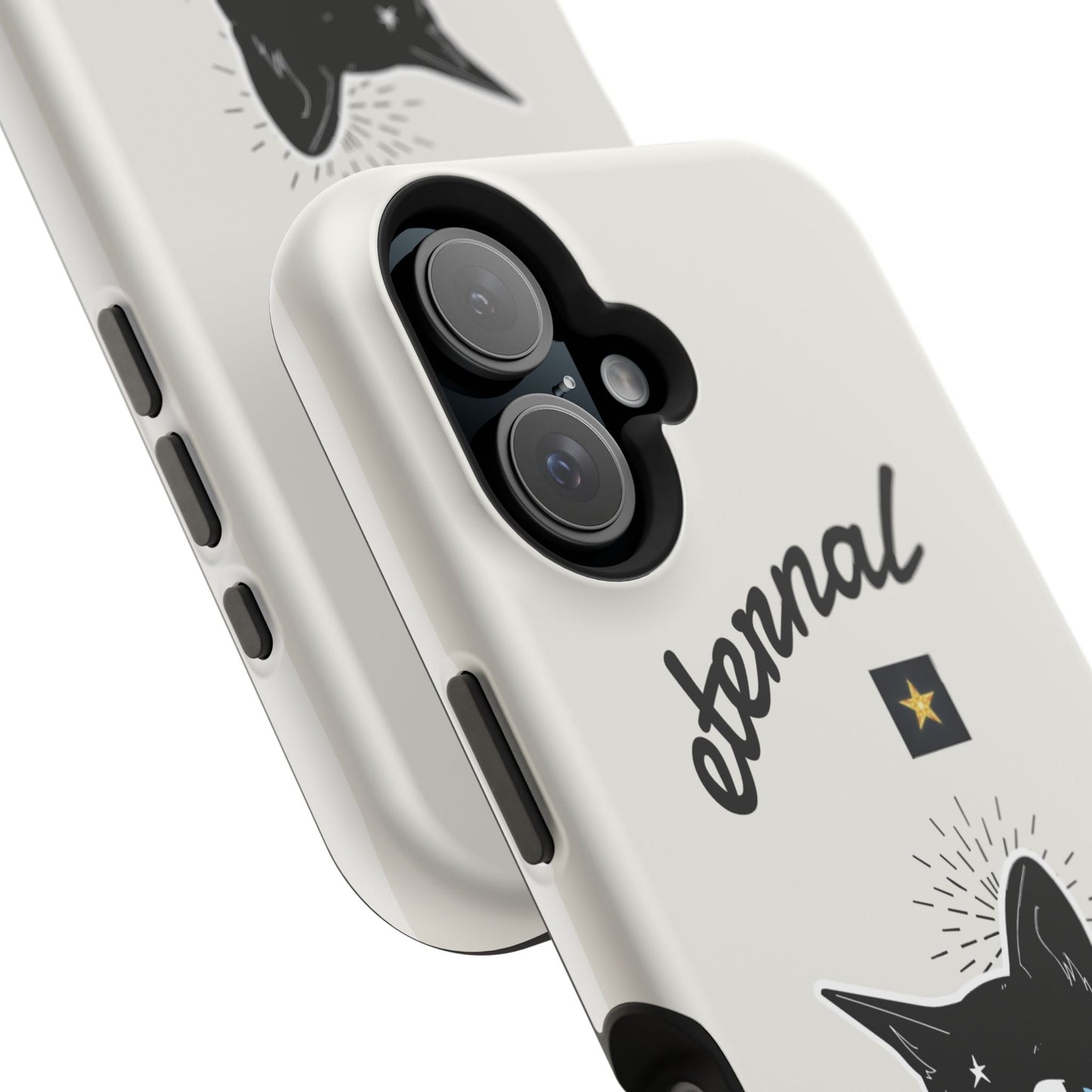 Eternal Star Cat Phone Case - Impact-Resistant, Gift for Cat Lovers, Trendy Accessory, Customizable Design, Modern Phone Protection