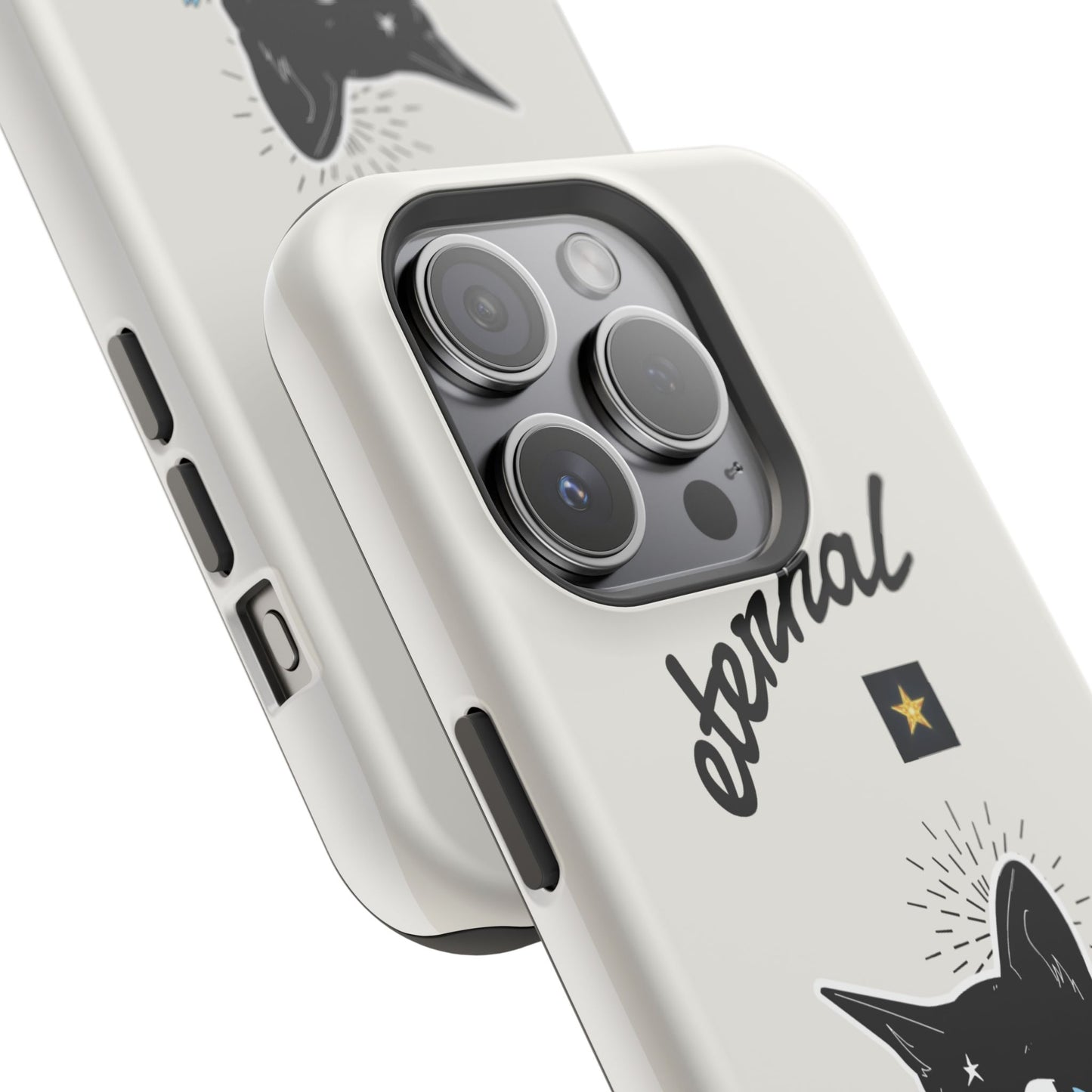 Eternal Star Cat Phone Case - Impact-Resistant, Gift for Cat Lovers, Trendy Accessory, Customizable Design, Modern Phone Protection