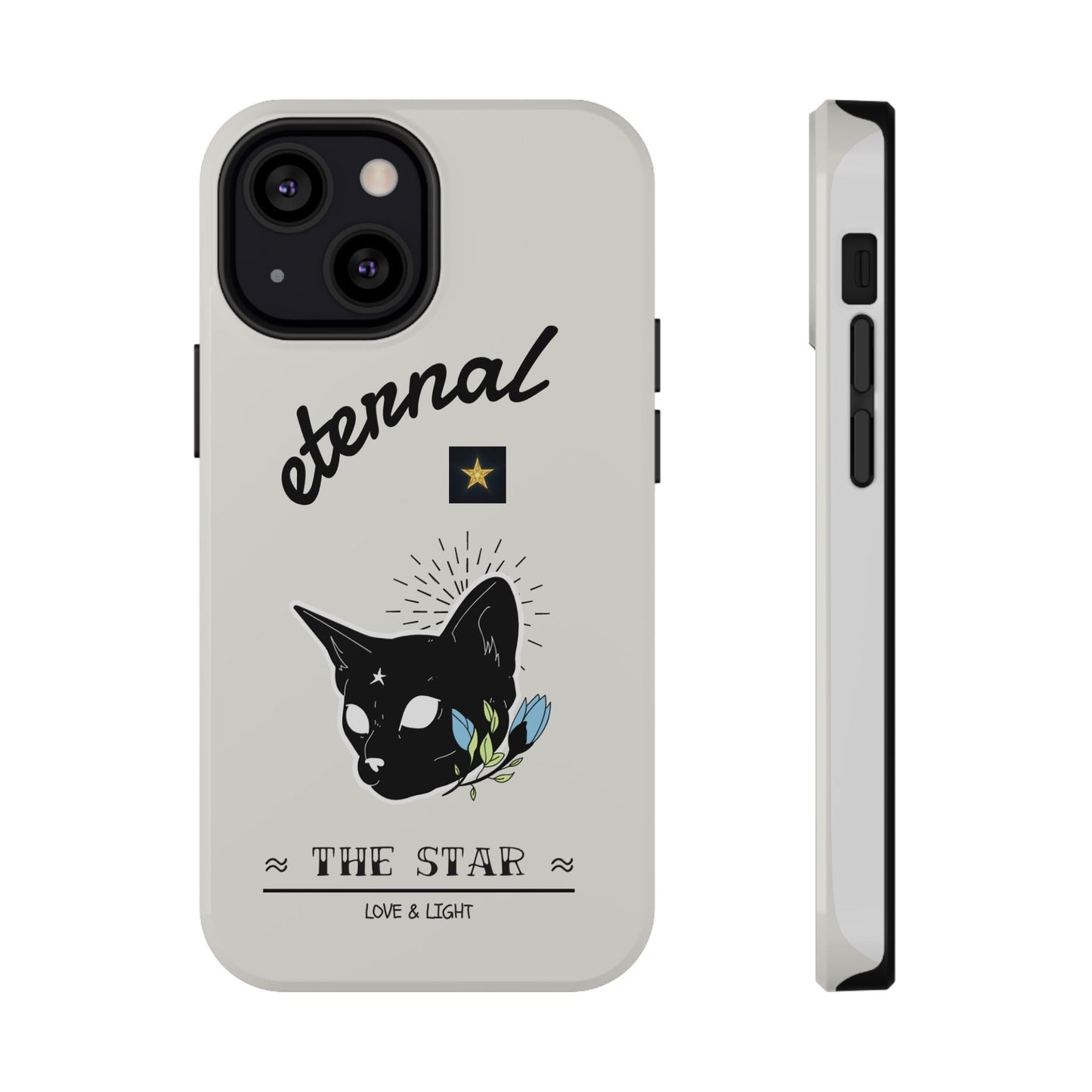 Eternal Star Cat Phone Case - Impact-Resistant, Gift for Cat Lovers, Trendy Accessory, Customizable Design, Modern Phone Protection
