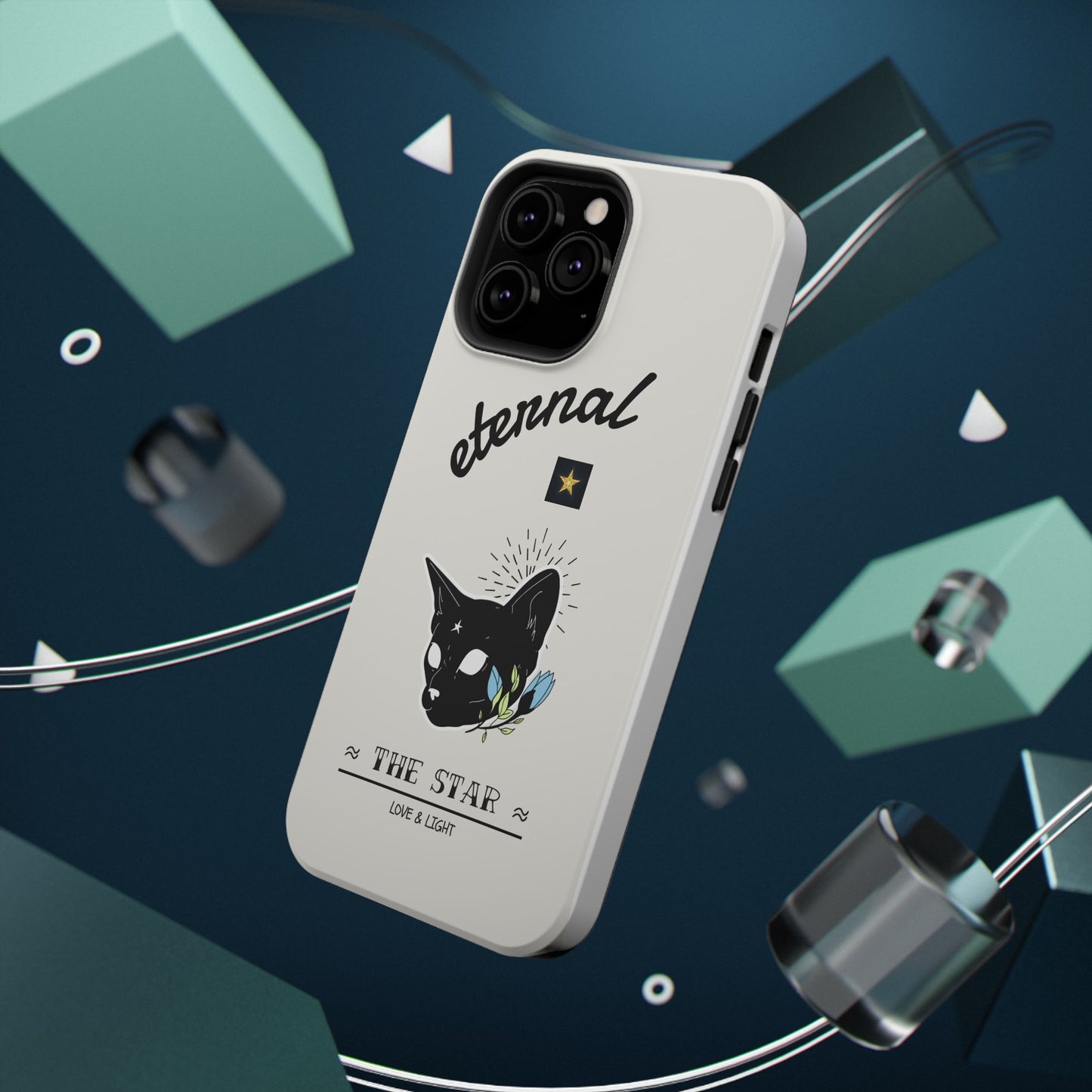 Eternal Star Cat Phone Case - Impact-Resistant, Gift for Cat Lovers, Trendy Accessory, Customizable Design, Modern Phone Protection