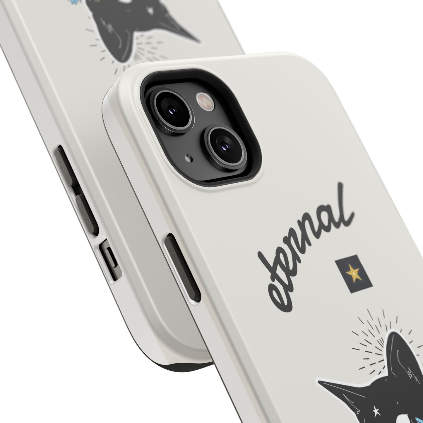 Eternal Star Cat Phone Case - Impact-Resistant, Gift for Cat Lovers, Trendy Accessory, Customizable Design, Modern Phone Protection