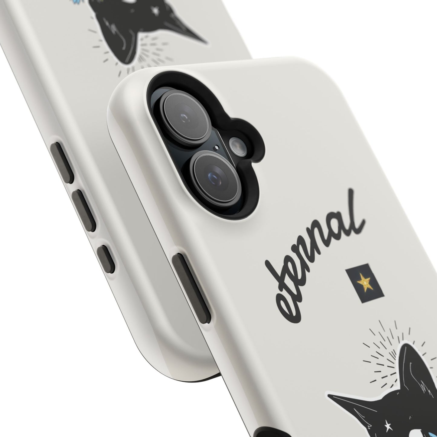 Eternal Star Cat Phone Case - Impact-Resistant, Gift for Cat Lovers, Trendy Accessory, Customizable Design, Modern Phone Protection