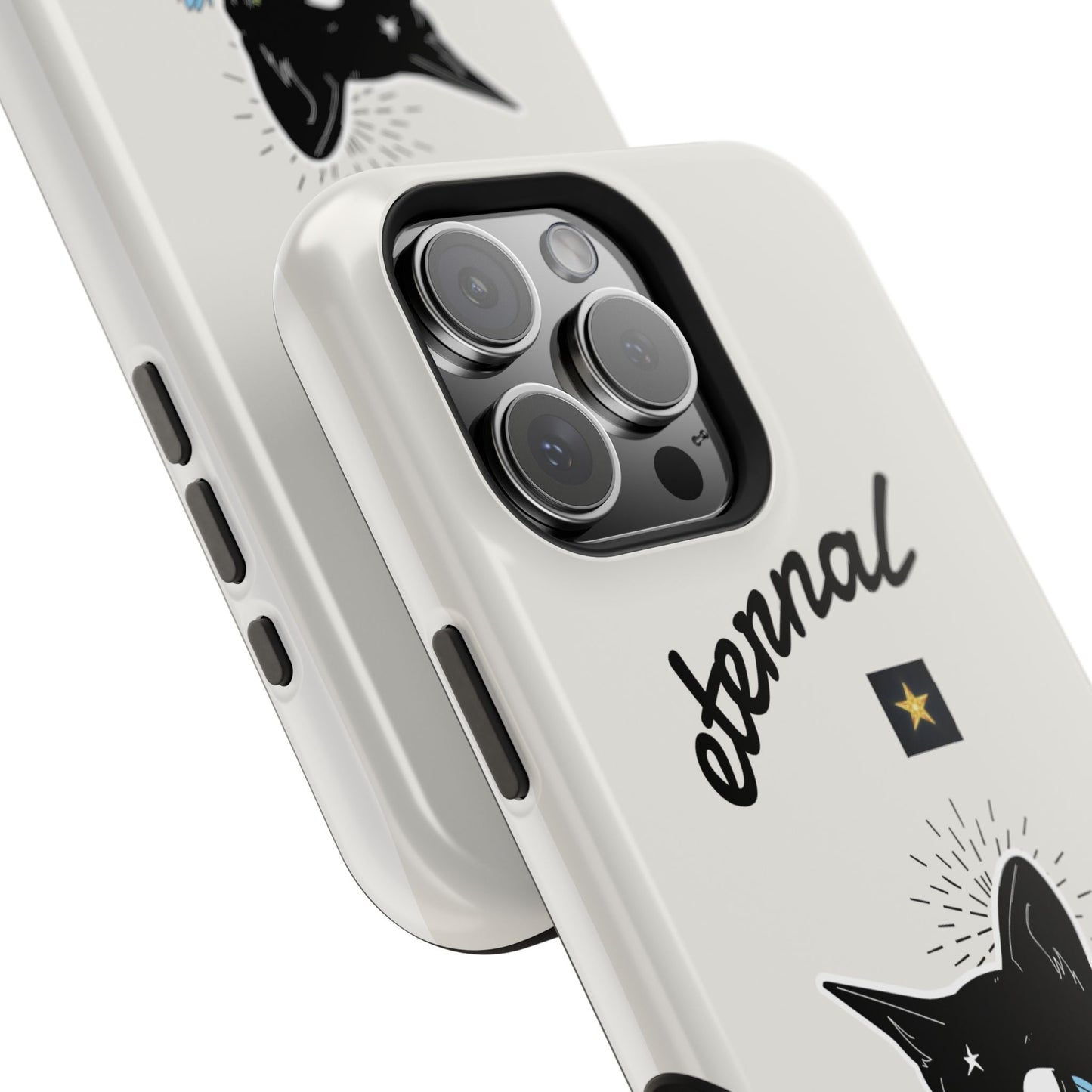 Eternal Star Cat Phone Case - Impact-Resistant, Gift for Cat Lovers, Trendy Accessory, Customizable Design, Modern Phone Protection
