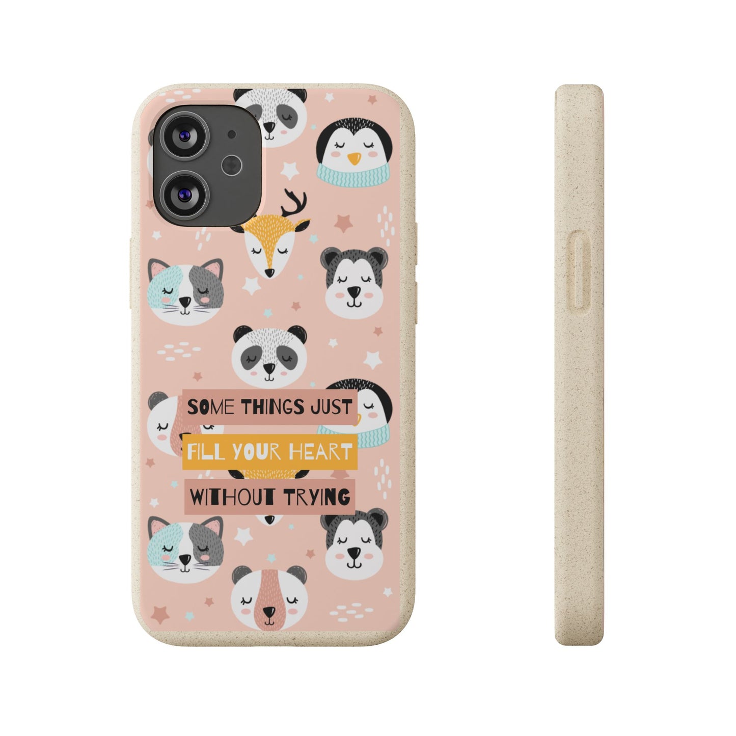 Cute Animal Biodegradable Phone Case, Eco-Friendly Gift, Sustainable Case, Nature Lover Accessory, Cute Phone Cover