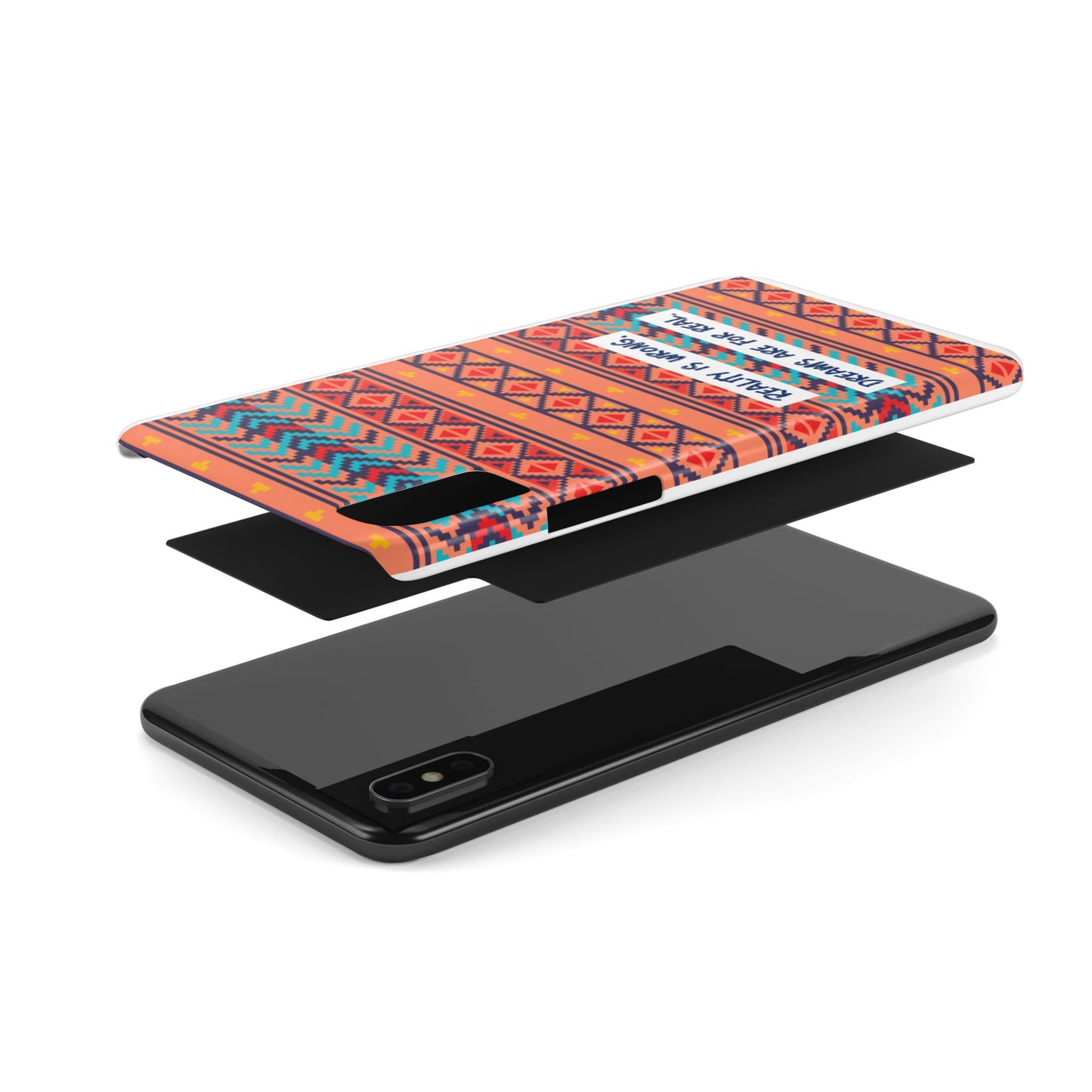 Vibrant Inspirational Phone Case – Dreamers Gift, Boho Slim Cover, Motivational Tech Accessory, Cute Gift for Her, Colorful Phone Holder