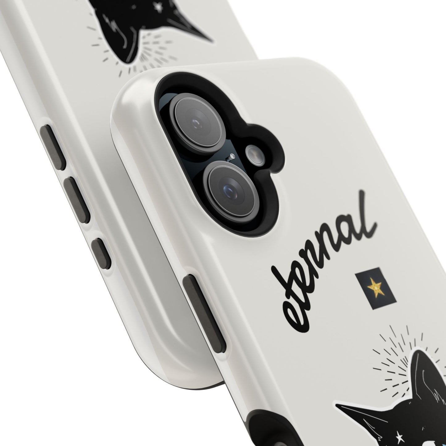 Eternal Star Cat Phone Case - Impact-Resistant, Gift for Cat Lovers, Trendy Accessory, Customizable Design, Modern Phone Protection