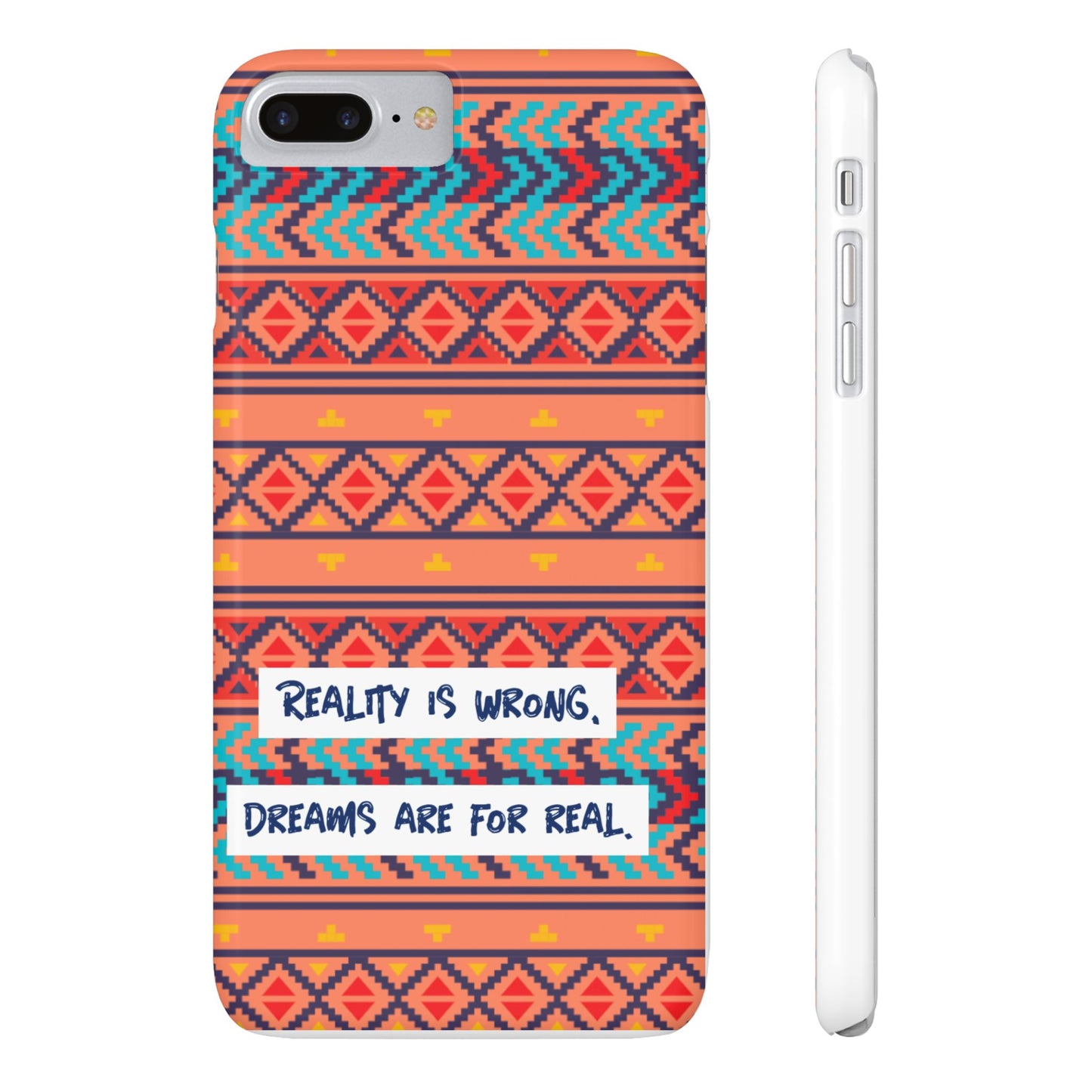 Vibrant Inspirational Phone Case – Dreamers Gift, Boho Slim Cover, Motivational Tech Accessory, Cute Gift for Her, Colorful Phone Holder