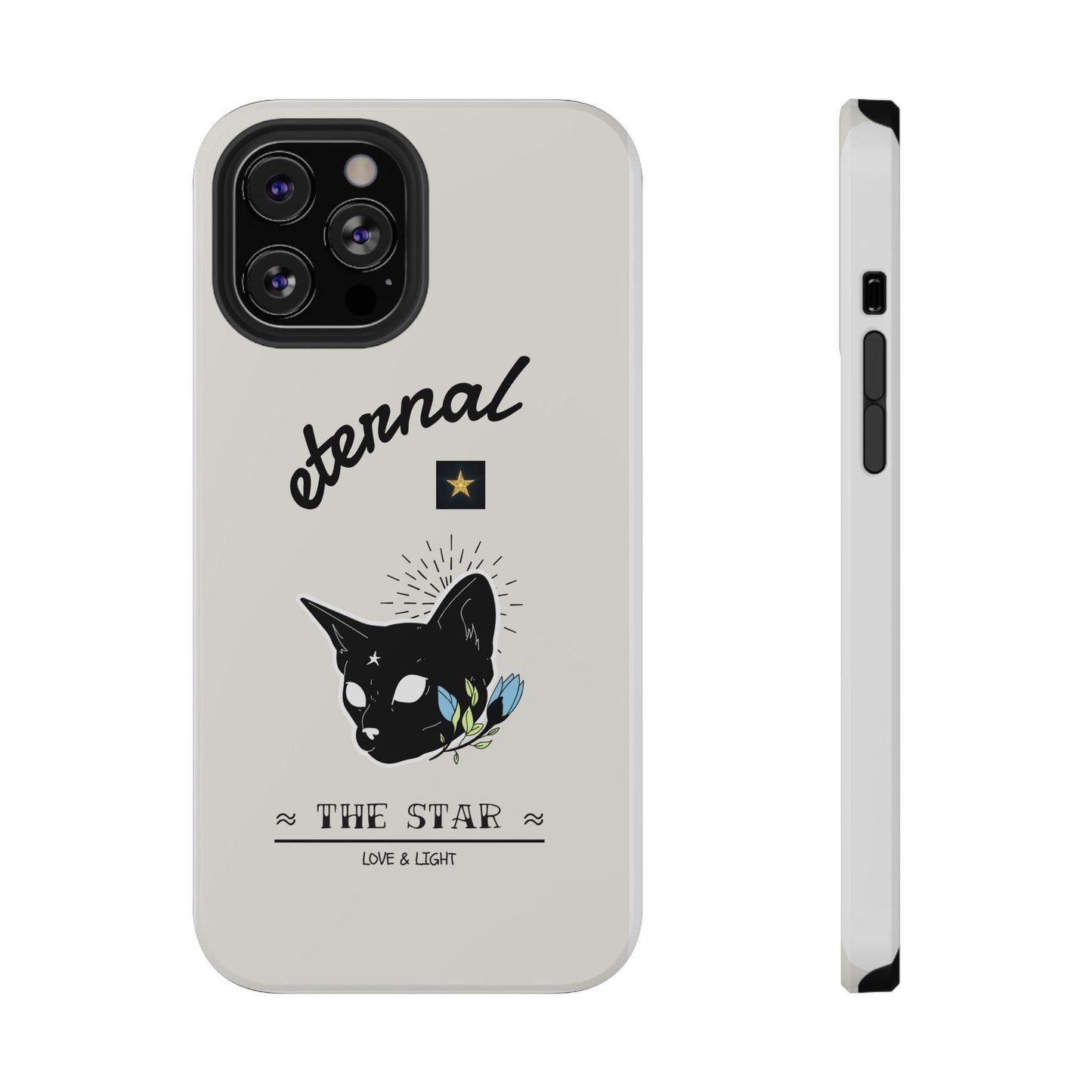 Eternal Star Cat Phone Case - Impact-Resistant, Gift for Cat Lovers, Trendy Accessory, Customizable Design, Modern Phone Protection