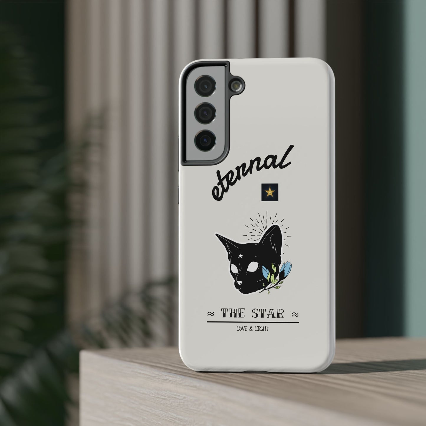 Eternal Star Cat Phone Case - Impact-Resistant, Gift for Cat Lovers, Trendy Accessory, Customizable Design, Modern Phone Protection