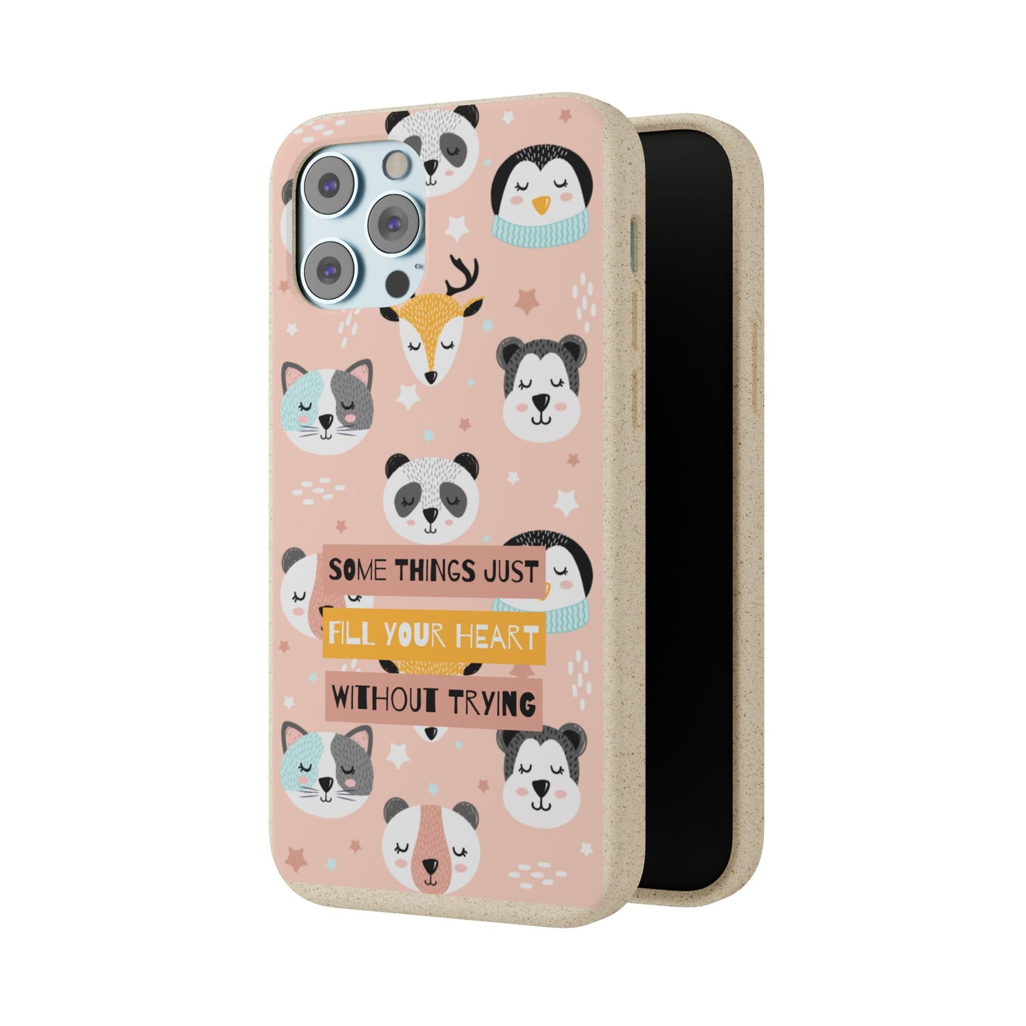 Cute Animal Biodegradable Phone Case, Eco-Friendly Gift, Sustainable Case, Nature Lover Accessory, Cute Phone Cover