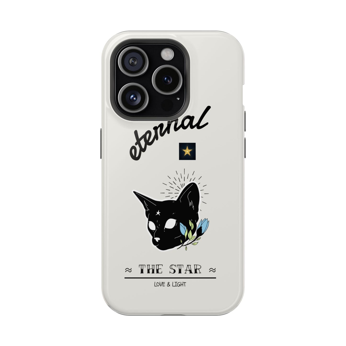 Eternal Star Cat Phone Case - Impact-Resistant, Gift for Cat Lovers, Trendy Accessory, Customizable Design, Modern Phone Protection