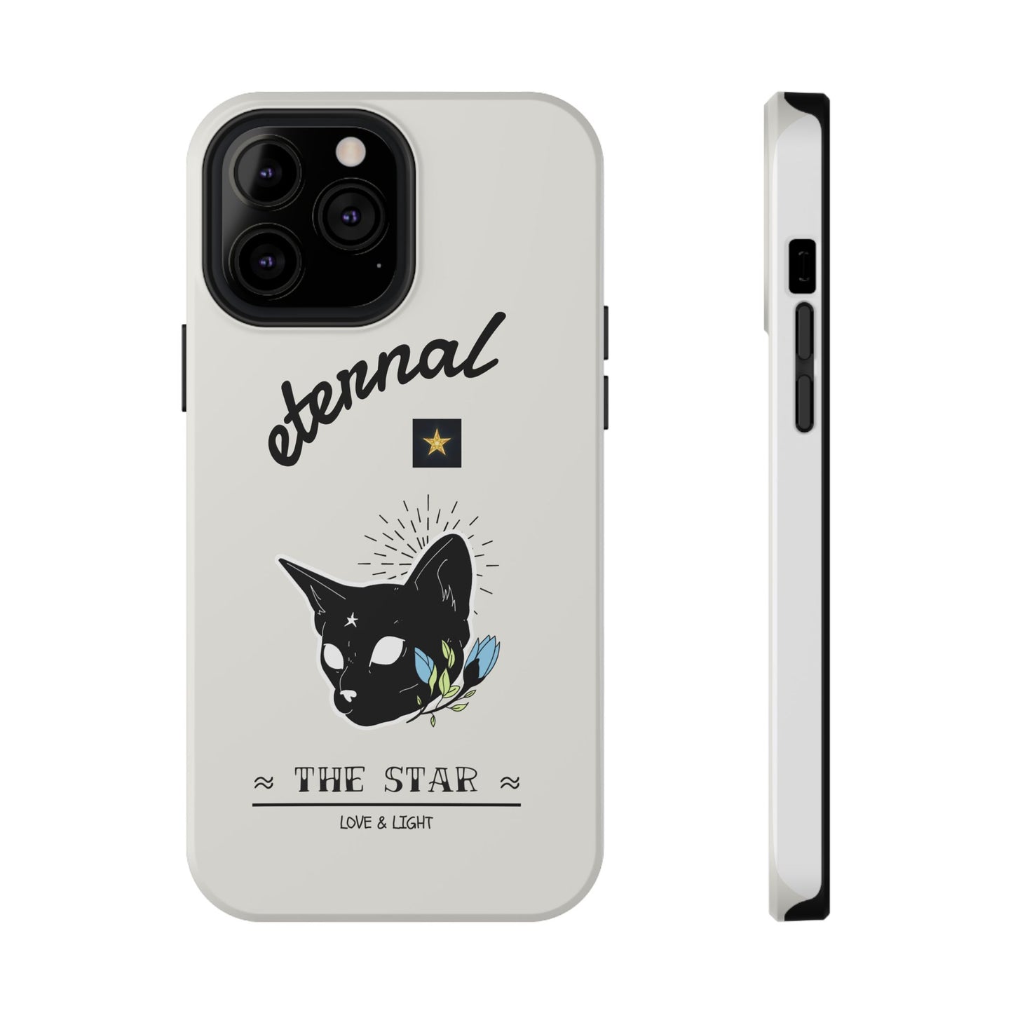 Eternal Star Cat Phone Case - Impact-Resistant, Gift for Cat Lovers, Trendy Accessory, Customizable Design, Modern Phone Protection