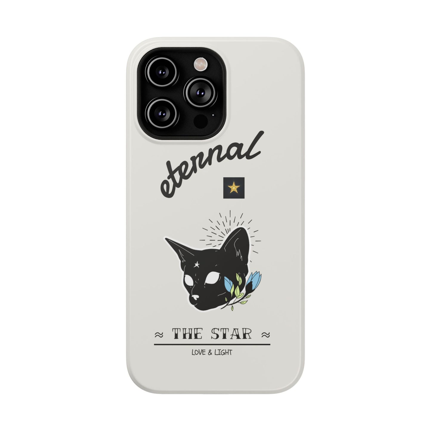 Eternal Star Cat Phone Case - Impact-Resistant, Gift for Cat Lovers, Trendy Accessory, Customizable Design, Modern Phone Protection