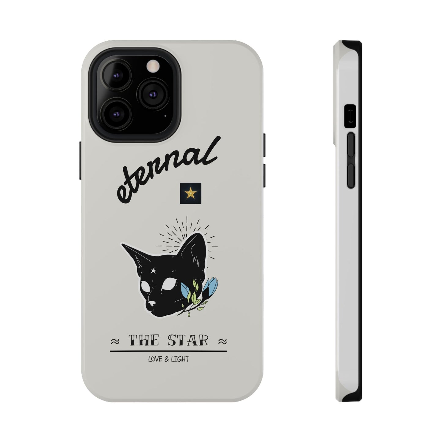 Eternal Star Cat Phone Case - Impact-Resistant, Gift for Cat Lovers, Trendy Accessory, Customizable Design, Modern Phone Protection