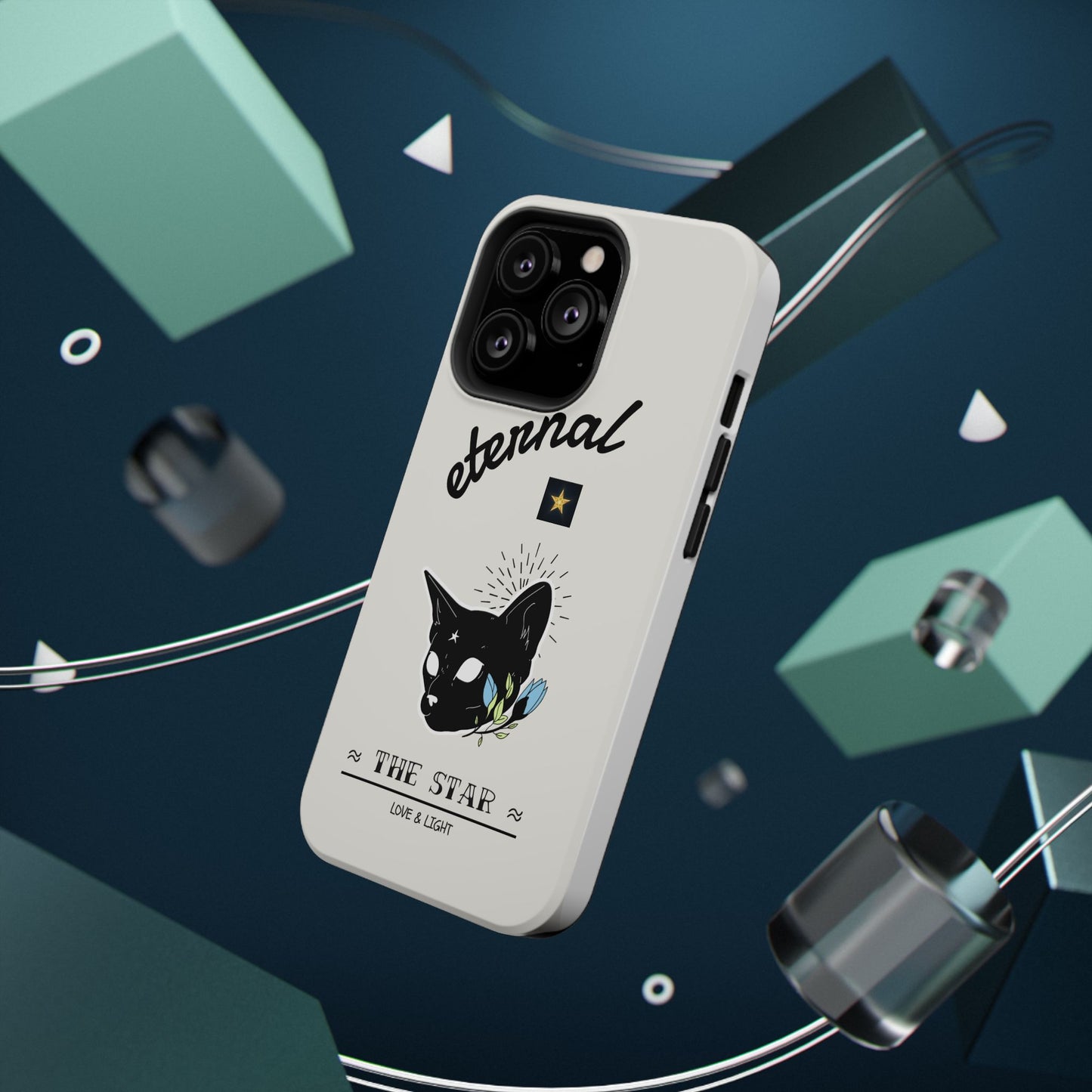 Eternal Star Cat Phone Case - Impact-Resistant, Gift for Cat Lovers, Trendy Accessory, Customizable Design, Modern Phone Protection
