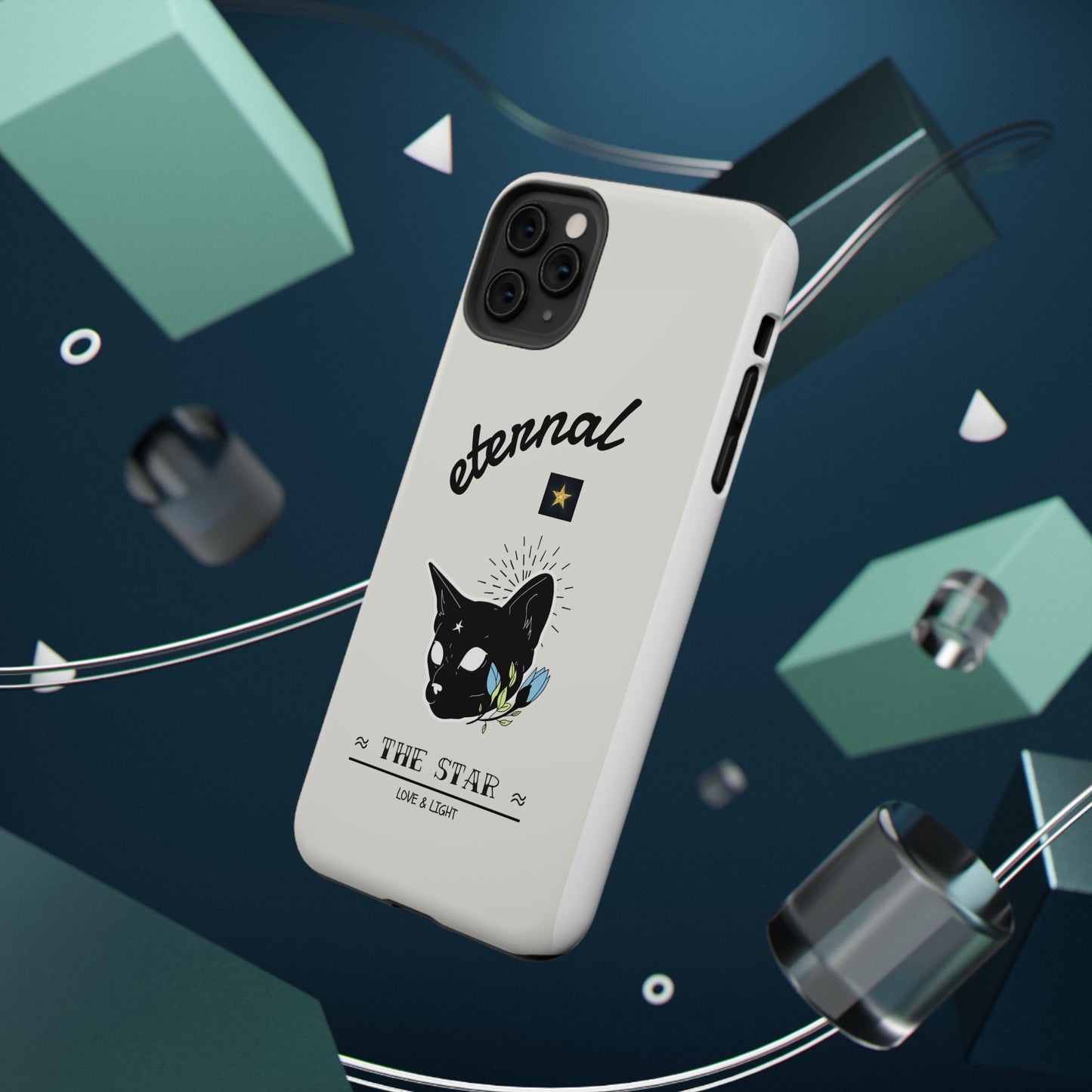 Eternal Star Cat Phone Case - Impact-Resistant, Gift for Cat Lovers, Trendy Accessory, Customizable Design, Modern Phone Protection