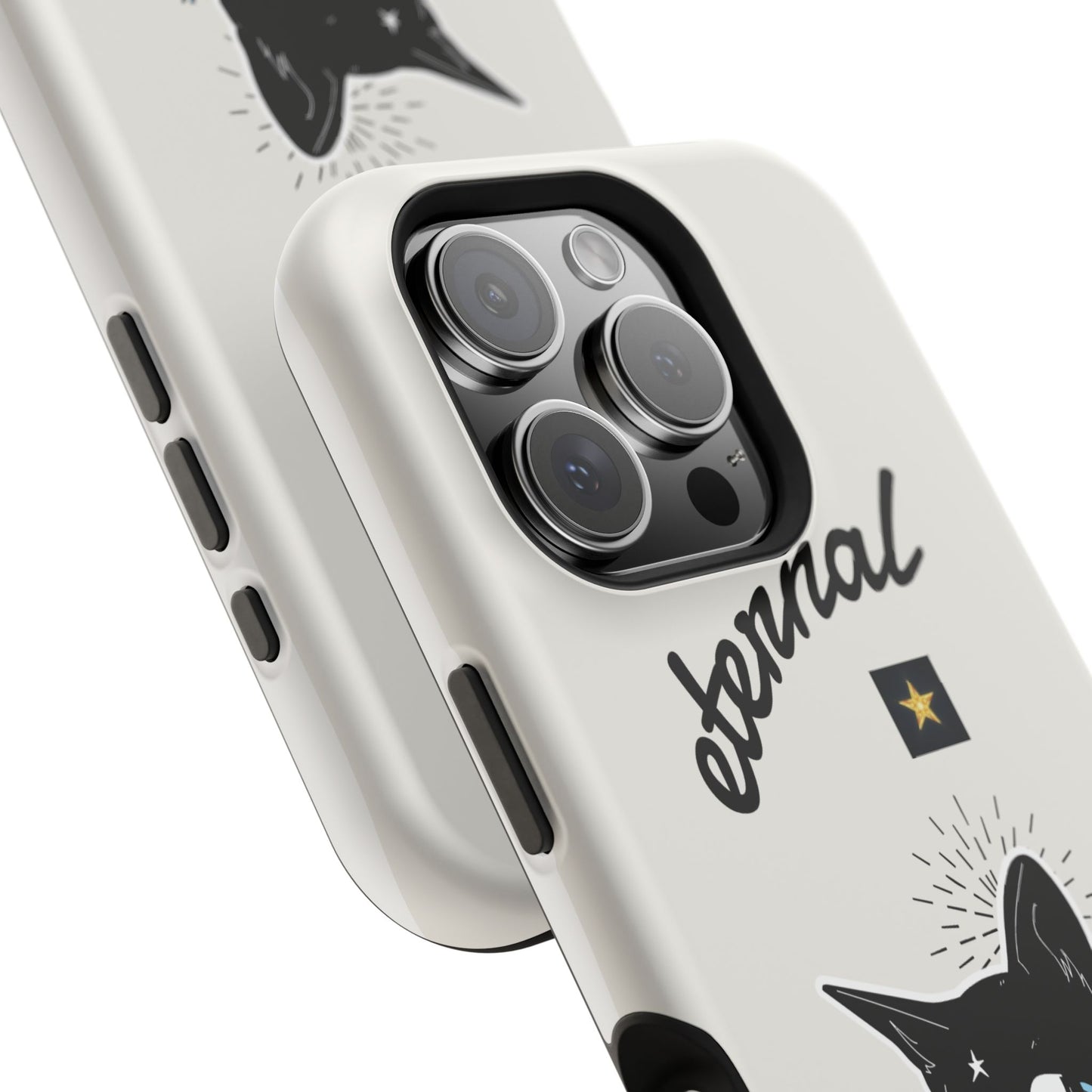 Eternal Star Cat Phone Case - Impact-Resistant, Gift for Cat Lovers, Trendy Accessory, Customizable Design, Modern Phone Protection