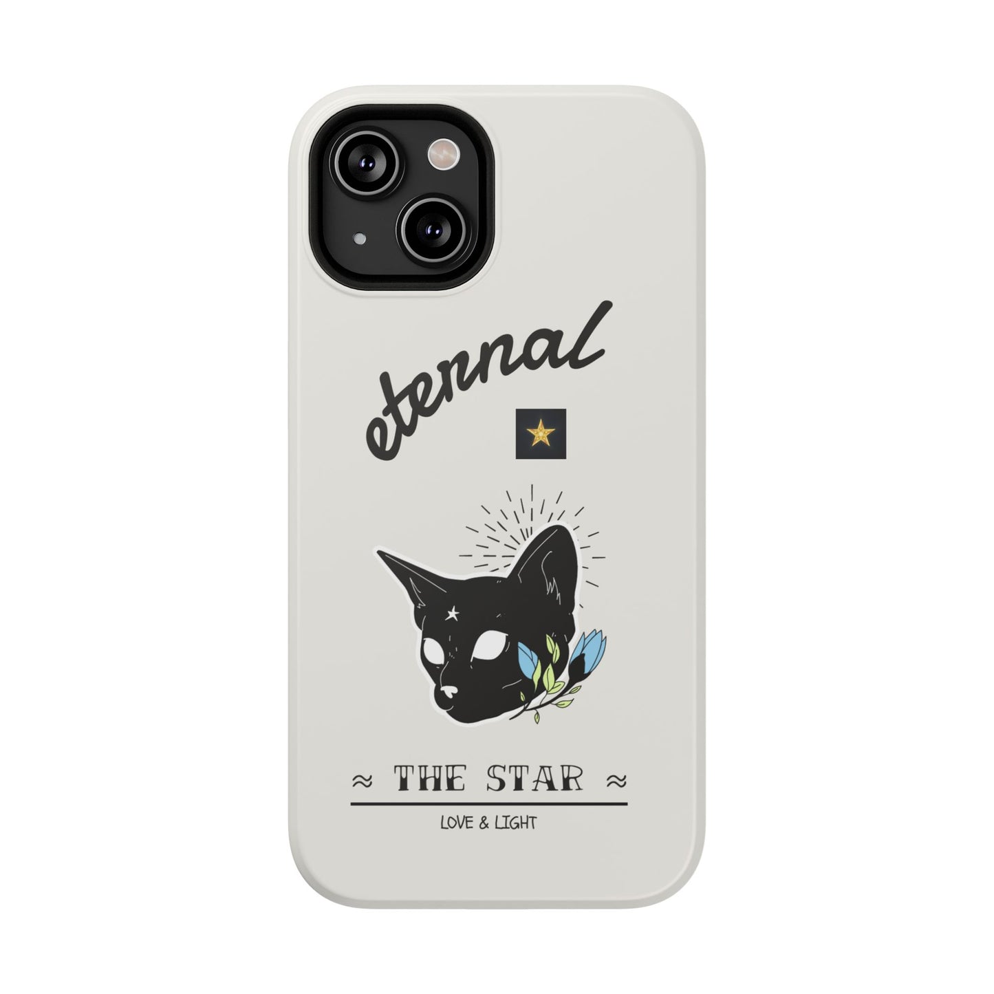 Eternal Star Cat Phone Case - Impact-Resistant, Gift for Cat Lovers, Trendy Accessory, Customizable Design, Modern Phone Protection