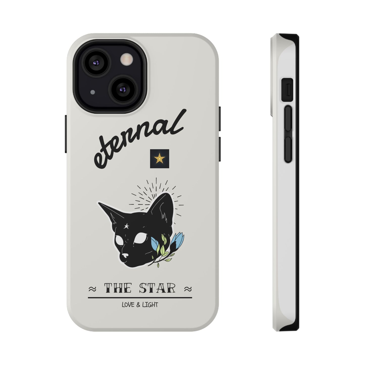 Eternal Star Cat Phone Case - Impact-Resistant, Gift for Cat Lovers, Trendy Accessory, Customizable Design, Modern Phone Protection