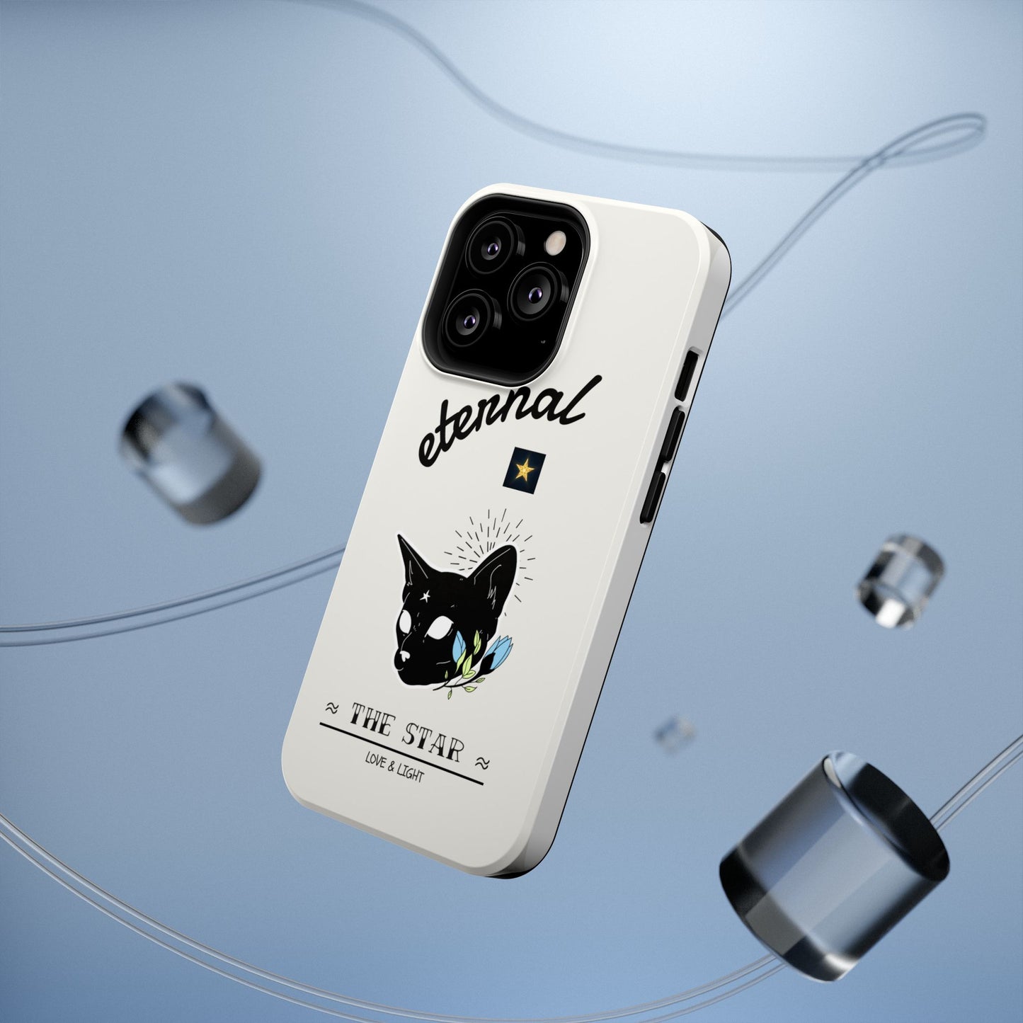 Eternal Star Cat Phone Case - Impact-Resistant, Gift for Cat Lovers, Trendy Accessory, Customizable Design, Modern Phone Protection