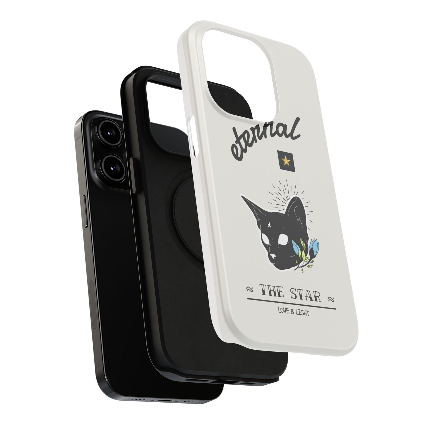 Eternal Star Cat Phone Case - Impact-Resistant, Gift for Cat Lovers, Trendy Accessory, Customizable Design, Modern Phone Protection