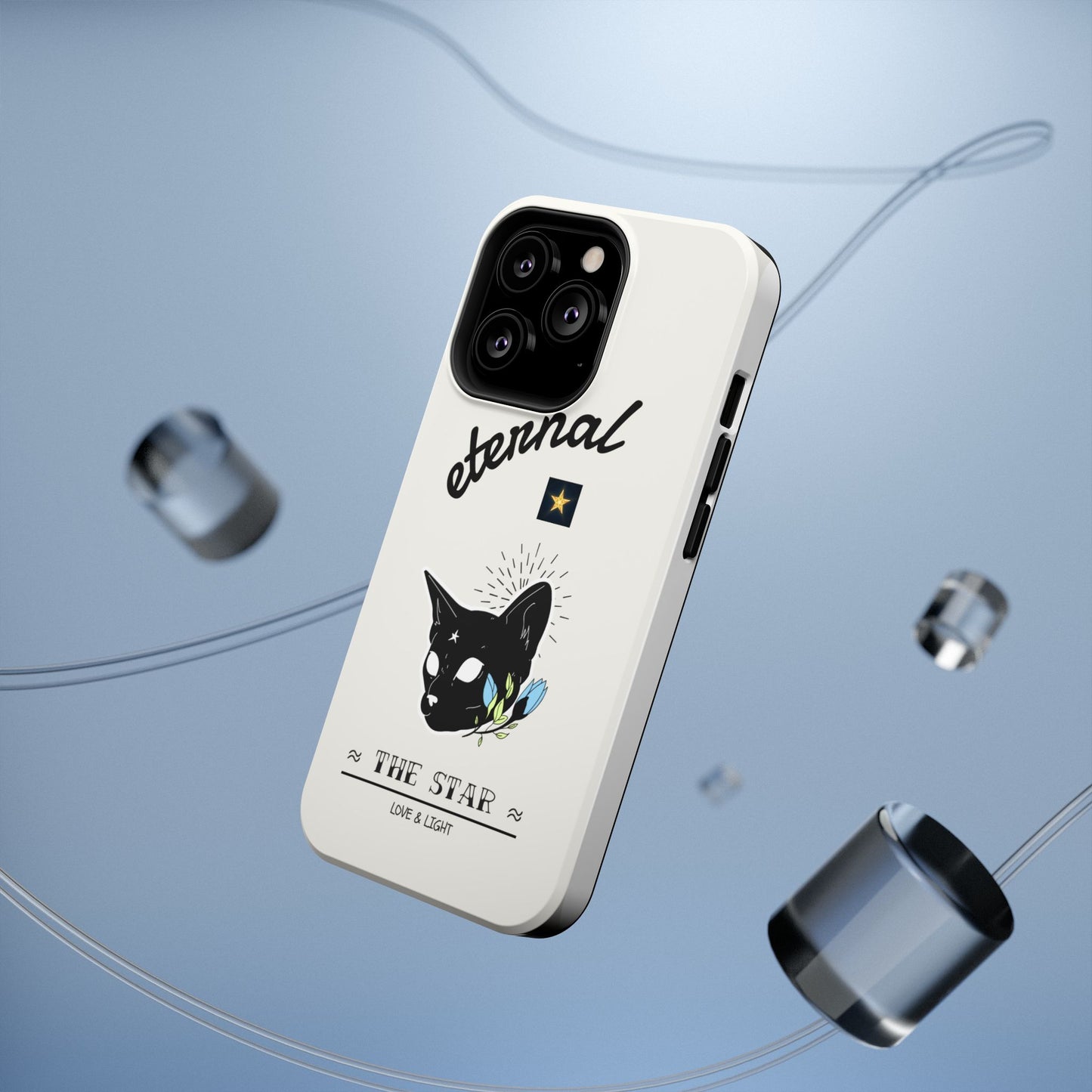 Eternal Star Cat Phone Case - Impact-Resistant, Gift for Cat Lovers, Trendy Accessory, Customizable Design, Modern Phone Protection