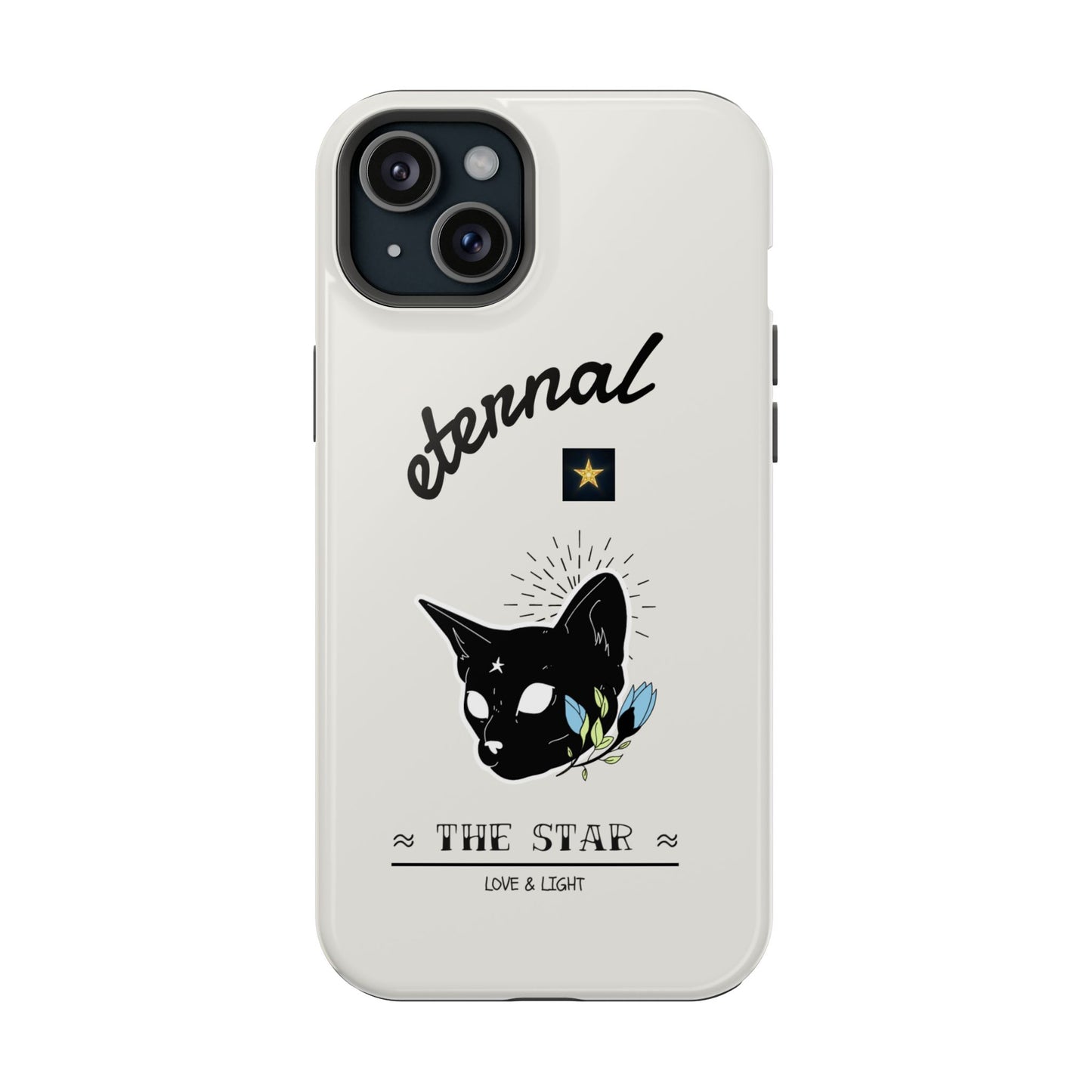 Eternal Star Cat Phone Case - Impact-Resistant, Gift for Cat Lovers, Trendy Accessory, Customizable Design, Modern Phone Protection