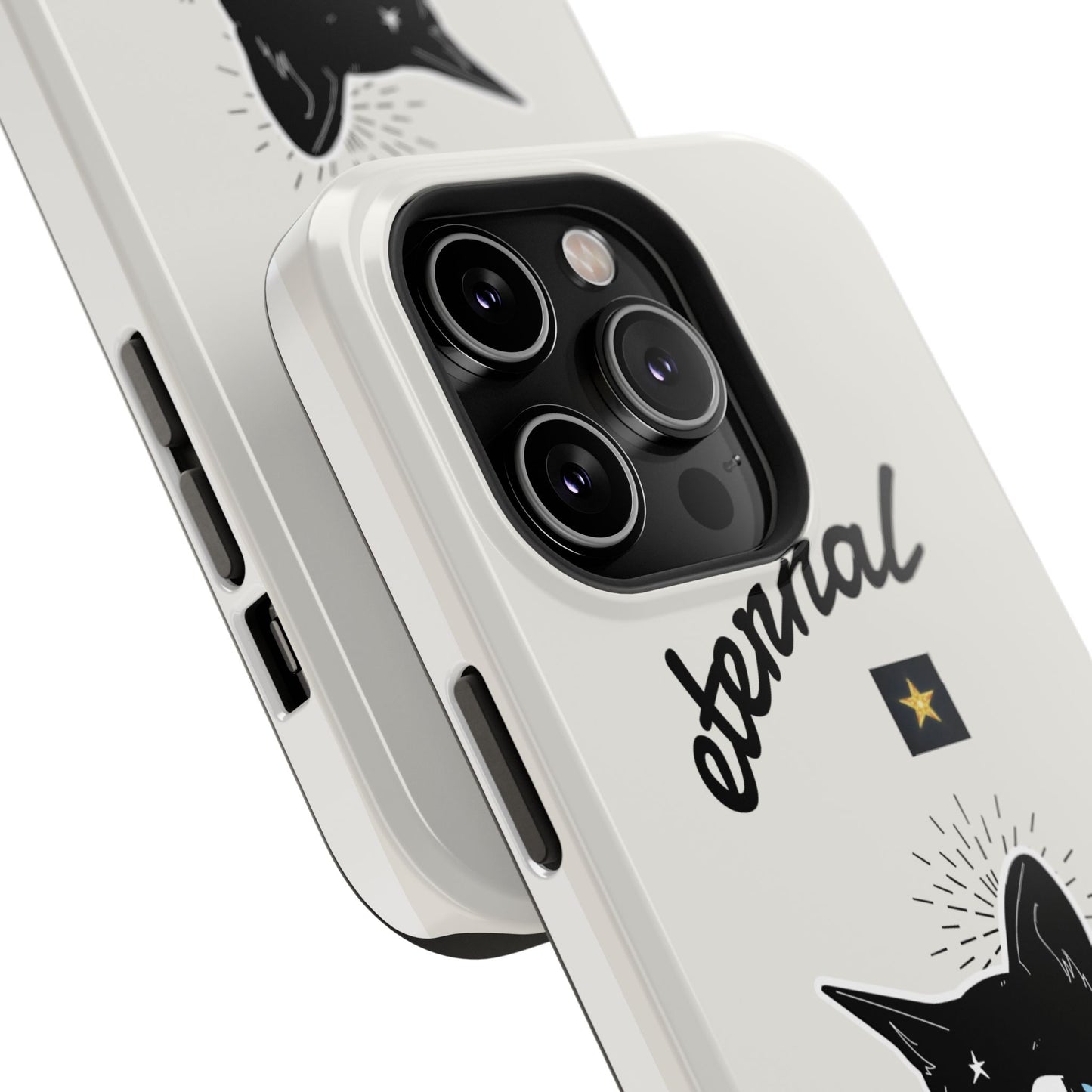 Eternal Star Cat Phone Case - Impact-Resistant, Gift for Cat Lovers, Trendy Accessory, Customizable Design, Modern Phone Protection