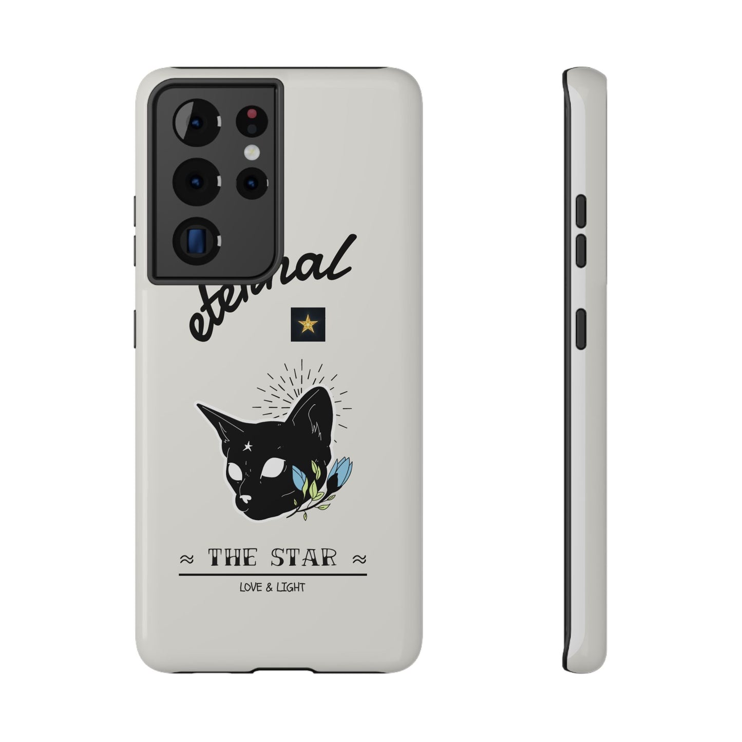 Eternal Star Cat Phone Case - Impact-Resistant, Gift for Cat Lovers, Trendy Accessory, Customizable Design, Modern Phone Protection