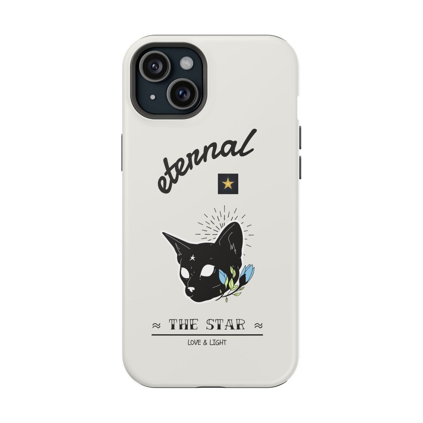 Eternal Star Cat Phone Case - Impact-Resistant, Gift for Cat Lovers, Trendy Accessory, Customizable Design, Modern Phone Protection