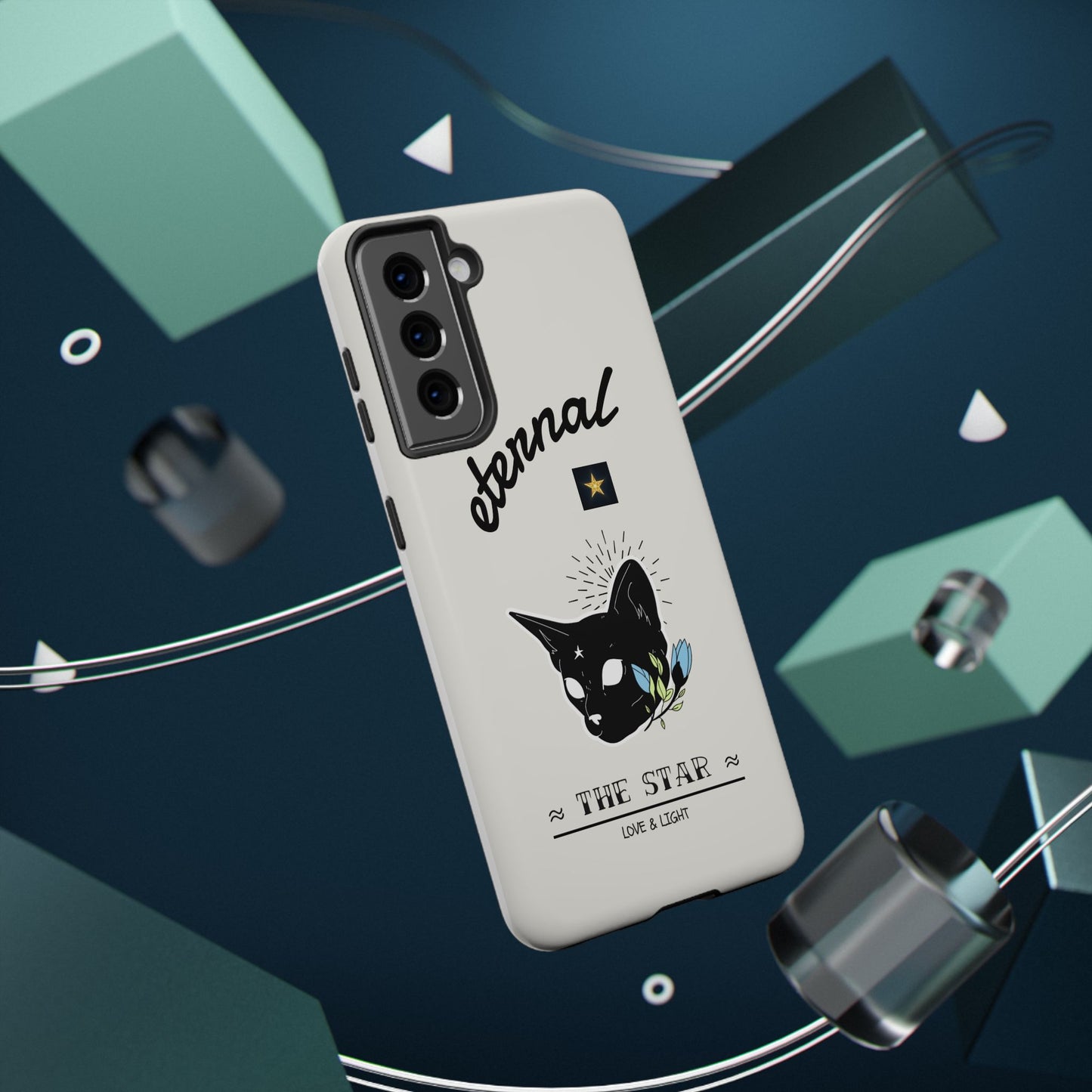 Eternal Star Cat Phone Case - Impact-Resistant, Gift for Cat Lovers, Trendy Accessory, Customizable Design, Modern Phone Protection