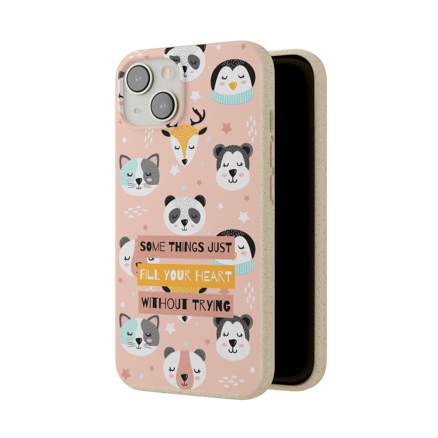 Cute Animal Biodegradable Phone Case, Eco-Friendly Gift, Sustainable Case, Nature Lover Accessory, Cute Phone Cover