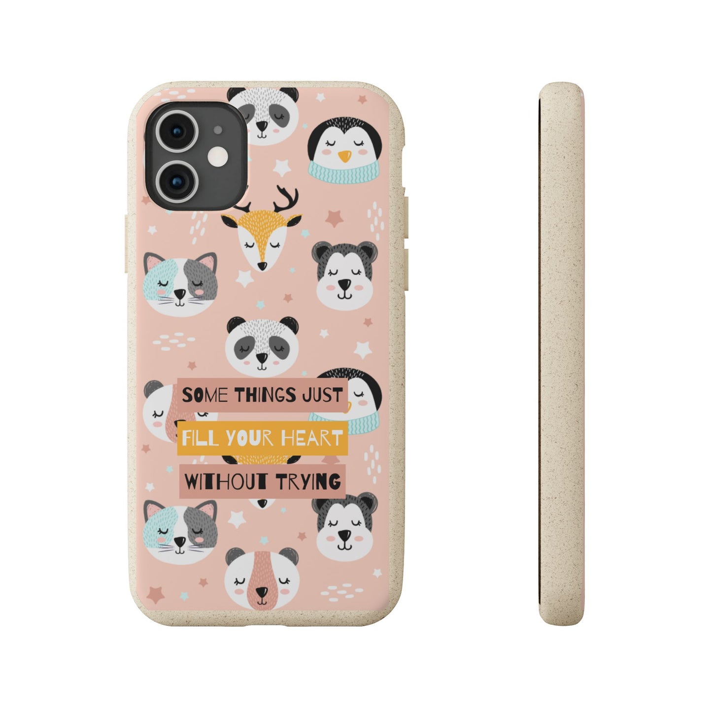 Cute Animal Biodegradable Phone Case, Eco-Friendly Gift, Sustainable Case, Nature Lover Accessory, Cute Phone Cover