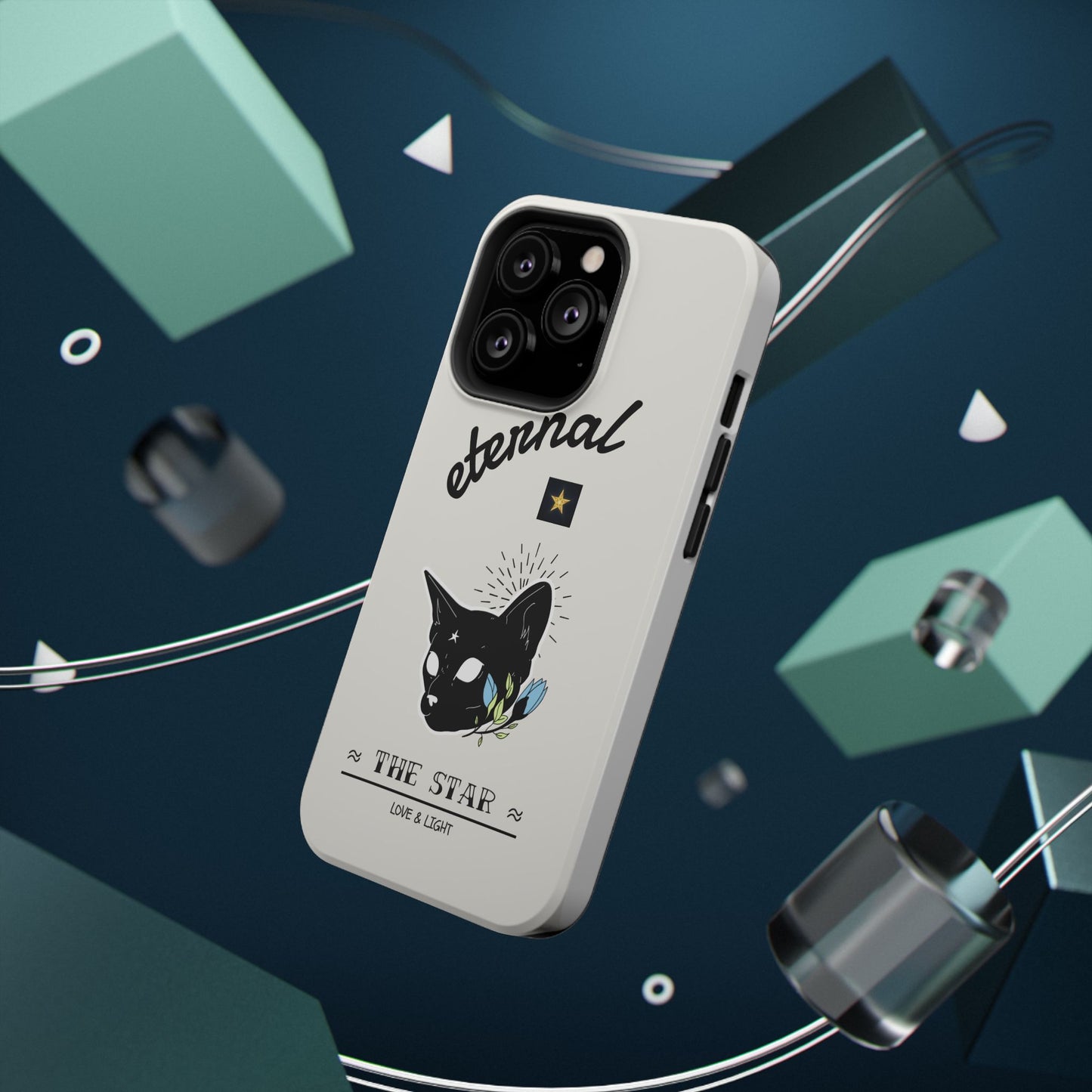 Eternal Star Cat Phone Case - Impact-Resistant, Gift for Cat Lovers, Trendy Accessory, Customizable Design, Modern Phone Protection
