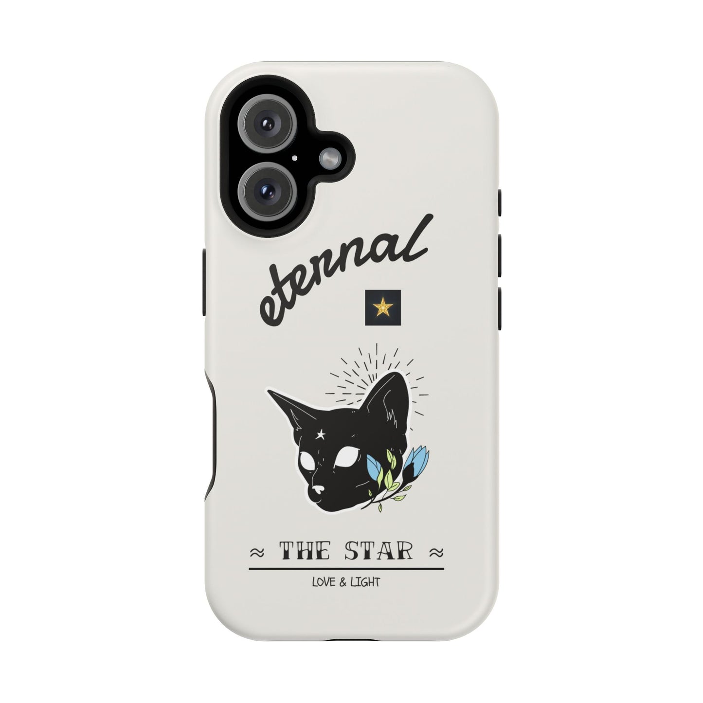 Eternal Star Cat Phone Case - Impact-Resistant, Gift for Cat Lovers, Trendy Accessory, Customizable Design, Modern Phone Protection