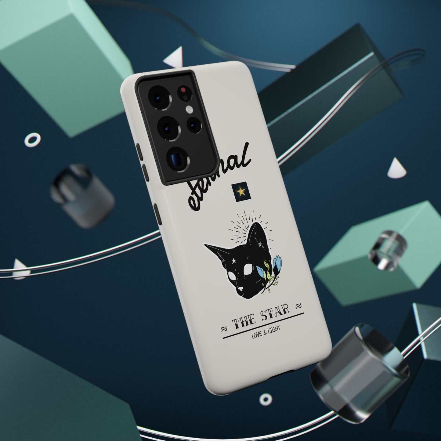 Eternal Star Cat Phone Case - Impact-Resistant, Gift for Cat Lovers, Trendy Accessory, Customizable Design, Modern Phone Protection