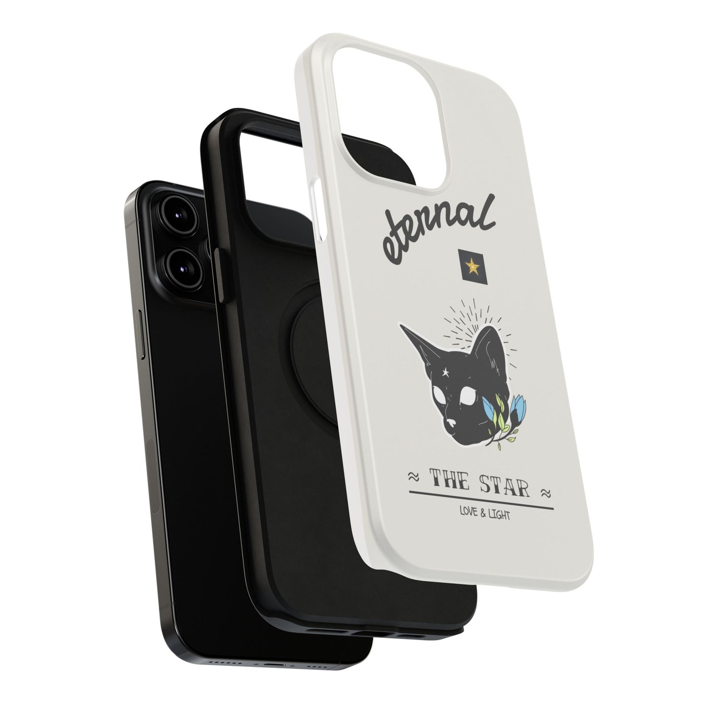 Eternal Star Cat Phone Case - Impact-Resistant, Gift for Cat Lovers, Trendy Accessory, Customizable Design, Modern Phone Protection
