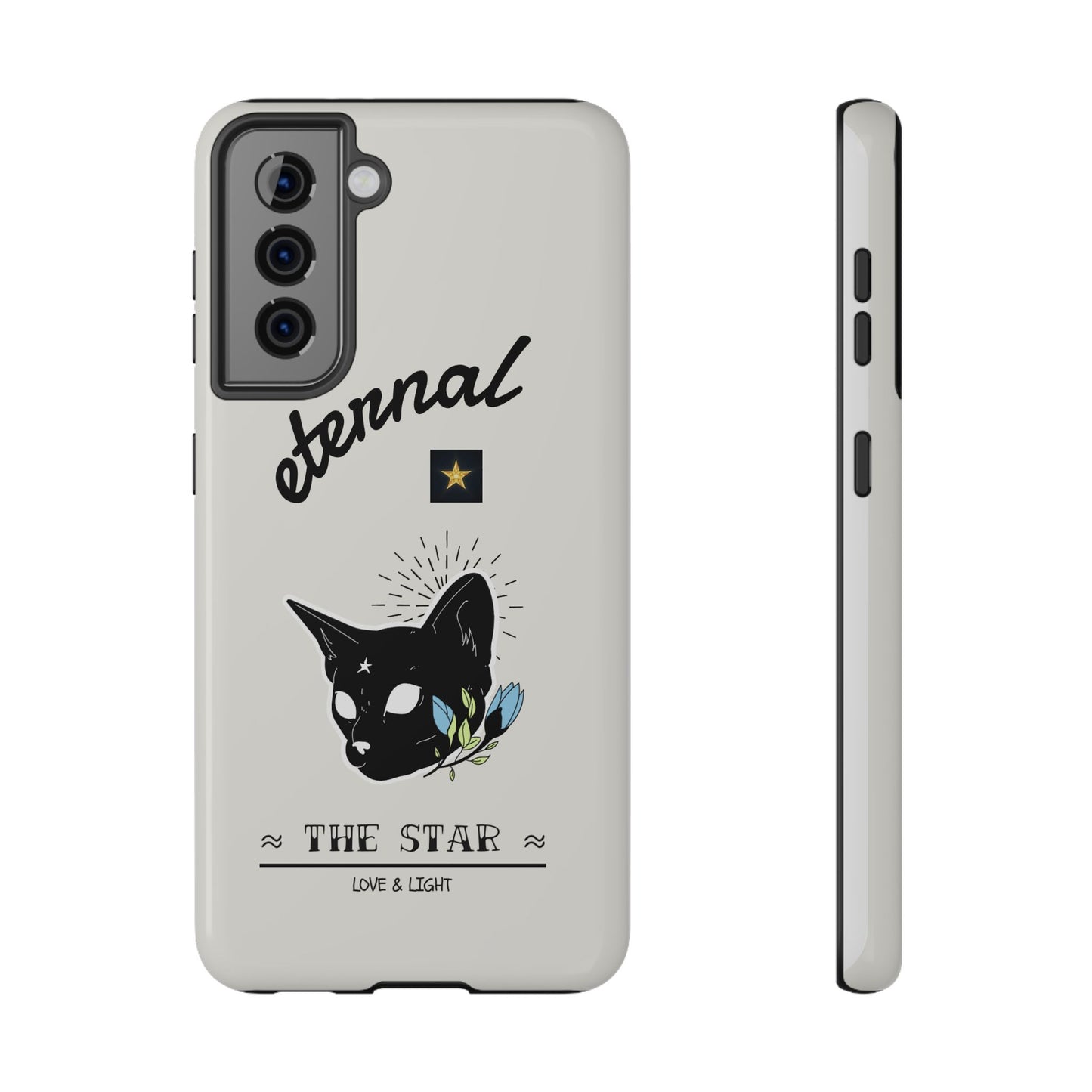 Eternal Star Cat Phone Case - Impact-Resistant, Gift for Cat Lovers, Trendy Accessory, Customizable Design, Modern Phone Protection