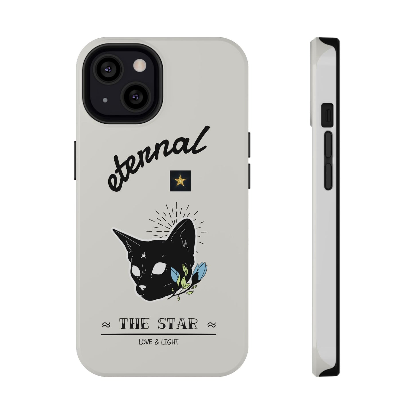 Eternal Star Cat Phone Case - Impact-Resistant, Gift for Cat Lovers, Trendy Accessory, Customizable Design, Modern Phone Protection